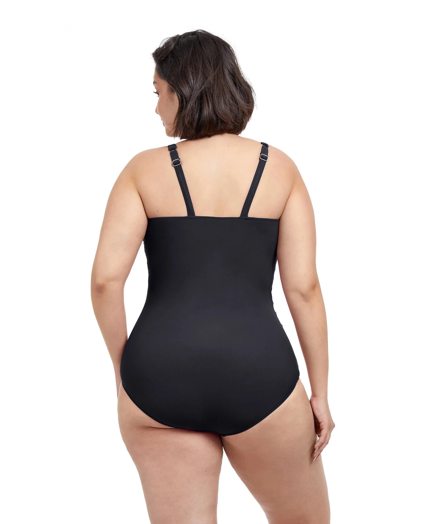 Tutti Frutti Plus Size Sweetheart Neck Shirred One Piece Swimsuit - Image 2