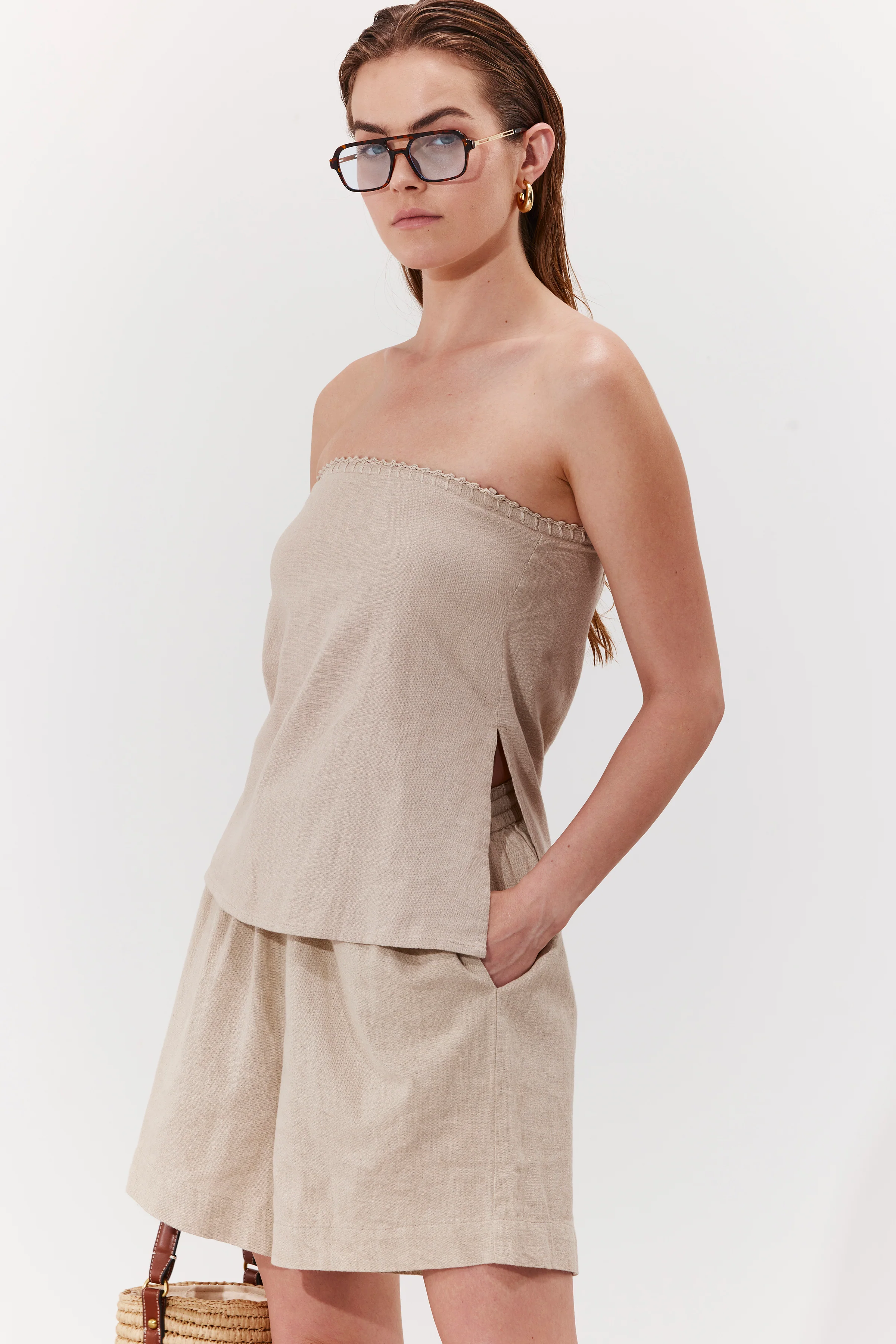 Bali Escape Bandeau Top Cover-Up-Natural - Image 3
