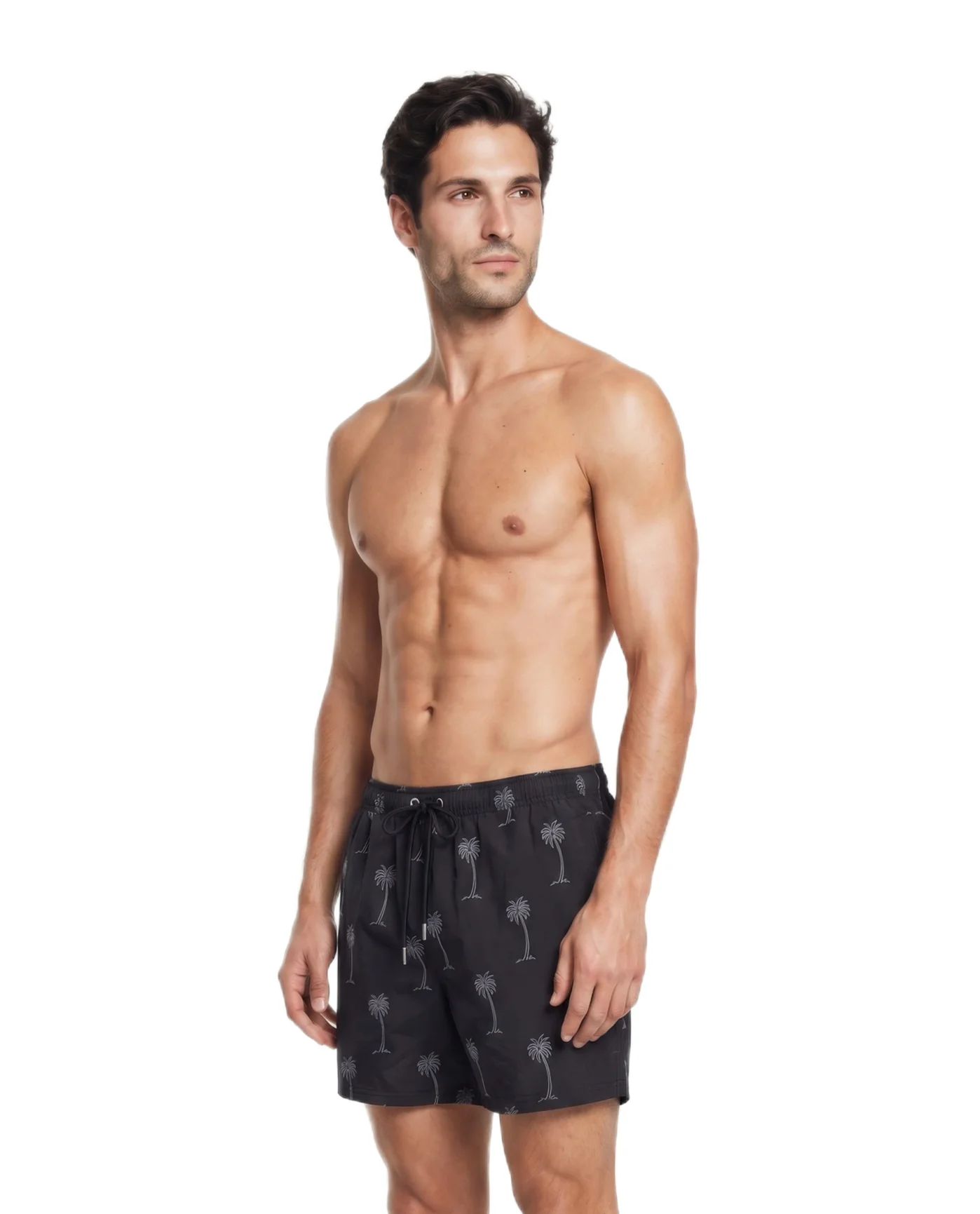 Beach Bound 5" Swim Trunks-Blk/wh - Image 3