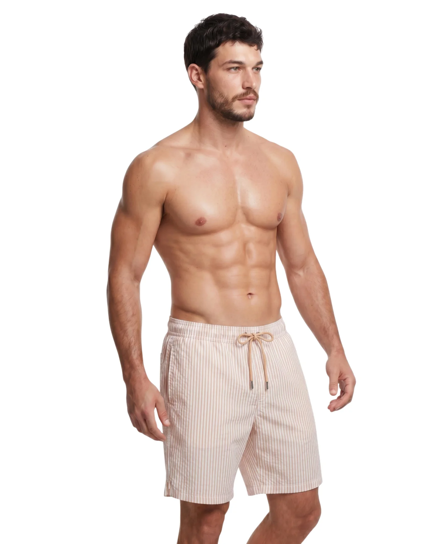 Beach Bound 7" Swim Trunks-White/yell