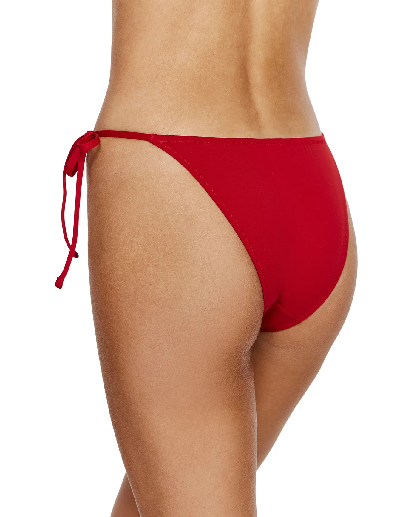 Beach Time Side Tie Bikini Bottom-Red - Image 3