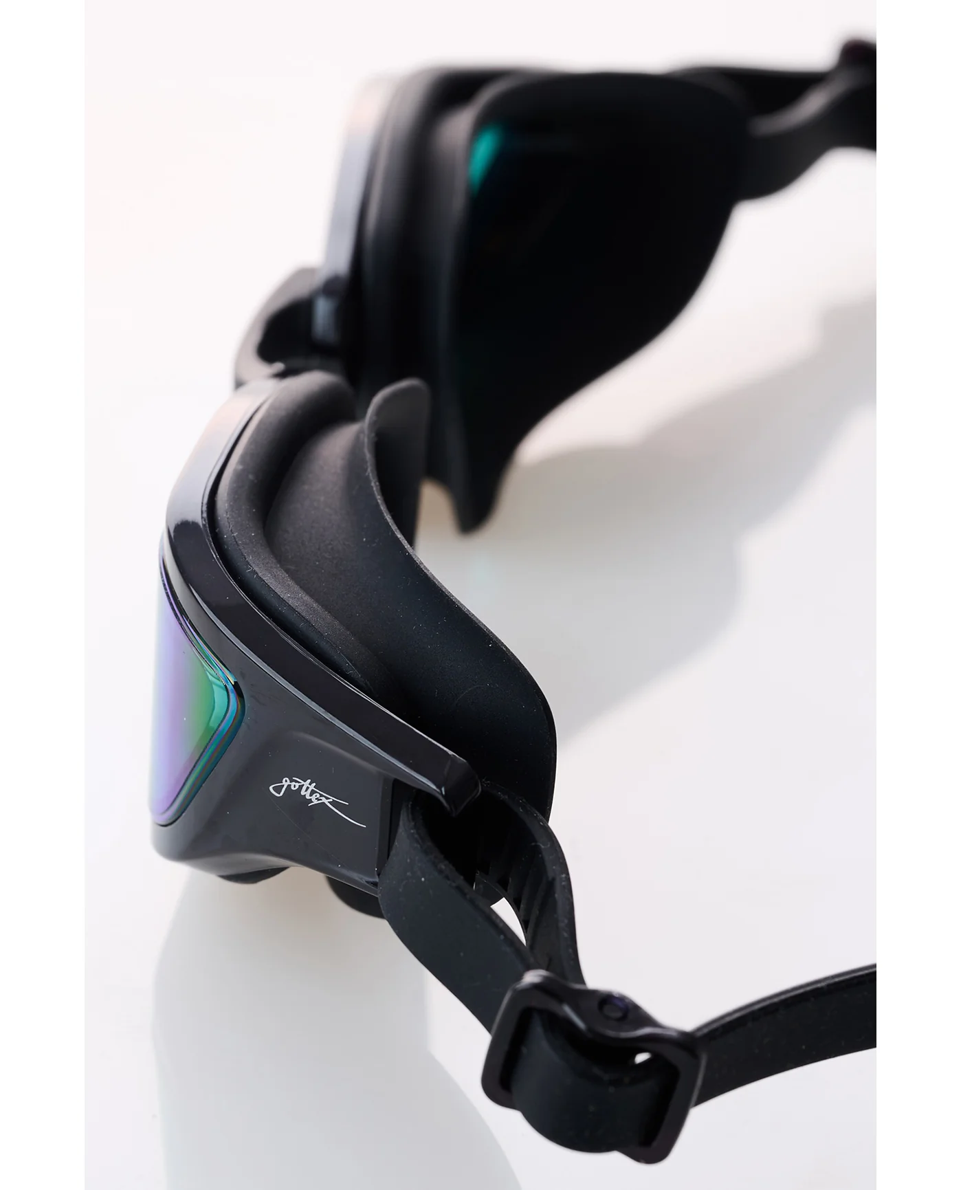 Black Reflective Swim Goggles-Black - Image 2