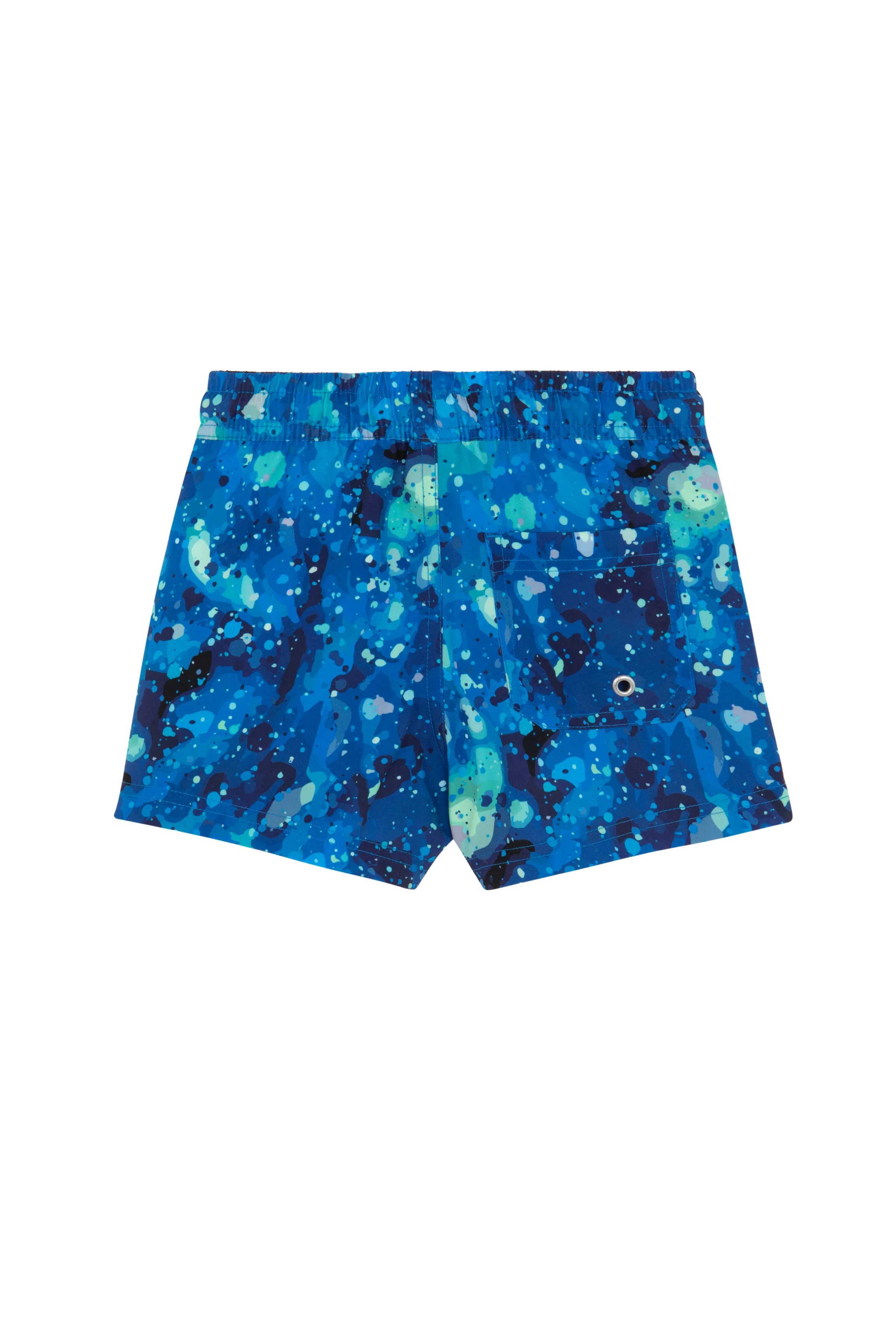 Boys 2 Match Drawstring Swim Shorts-Multi/blu - Image 2