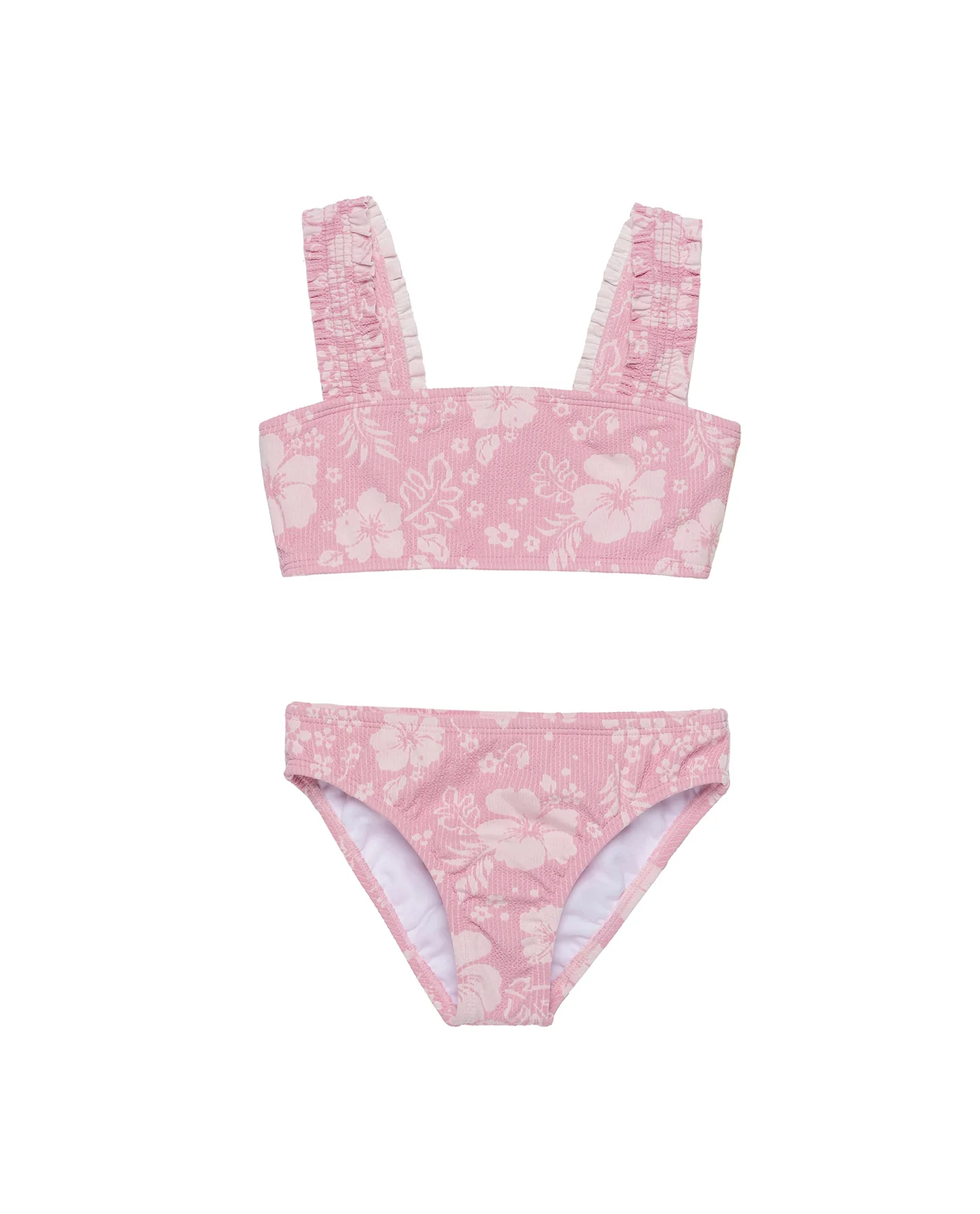 California Dreams Textured Swim Set-Pink