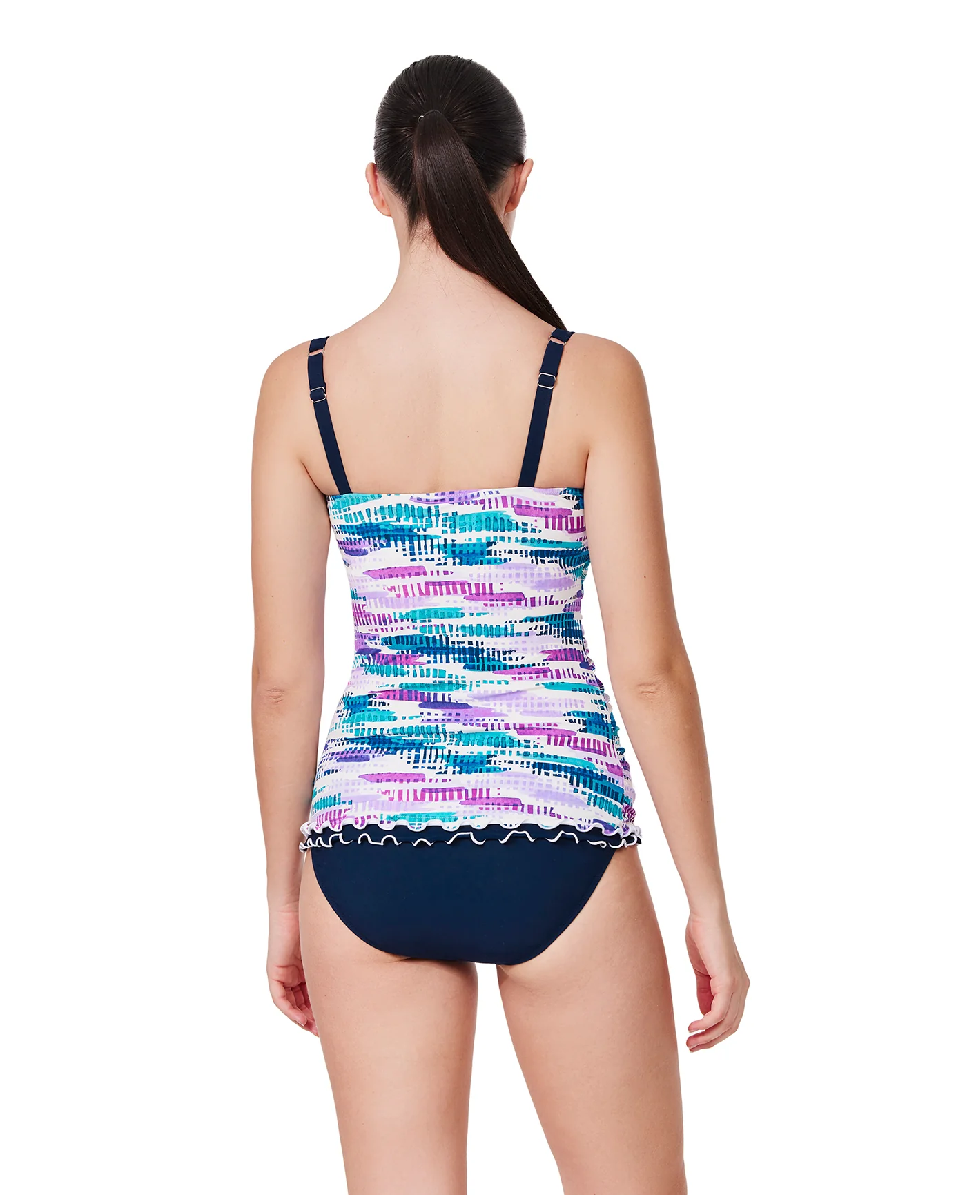 Canva Tricolore E-Cup Tankini Top-Multi/blu - Image 3