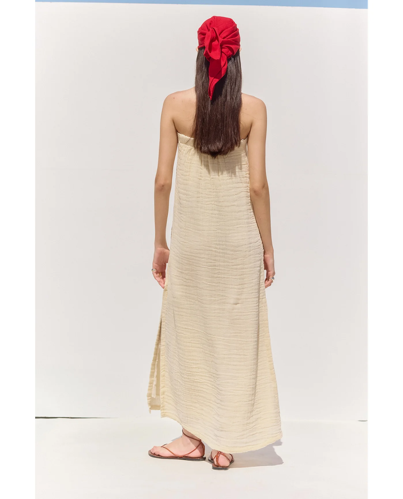 Cloudshore Bandeau Midi Dress Cover-Up-Natural - Image 2