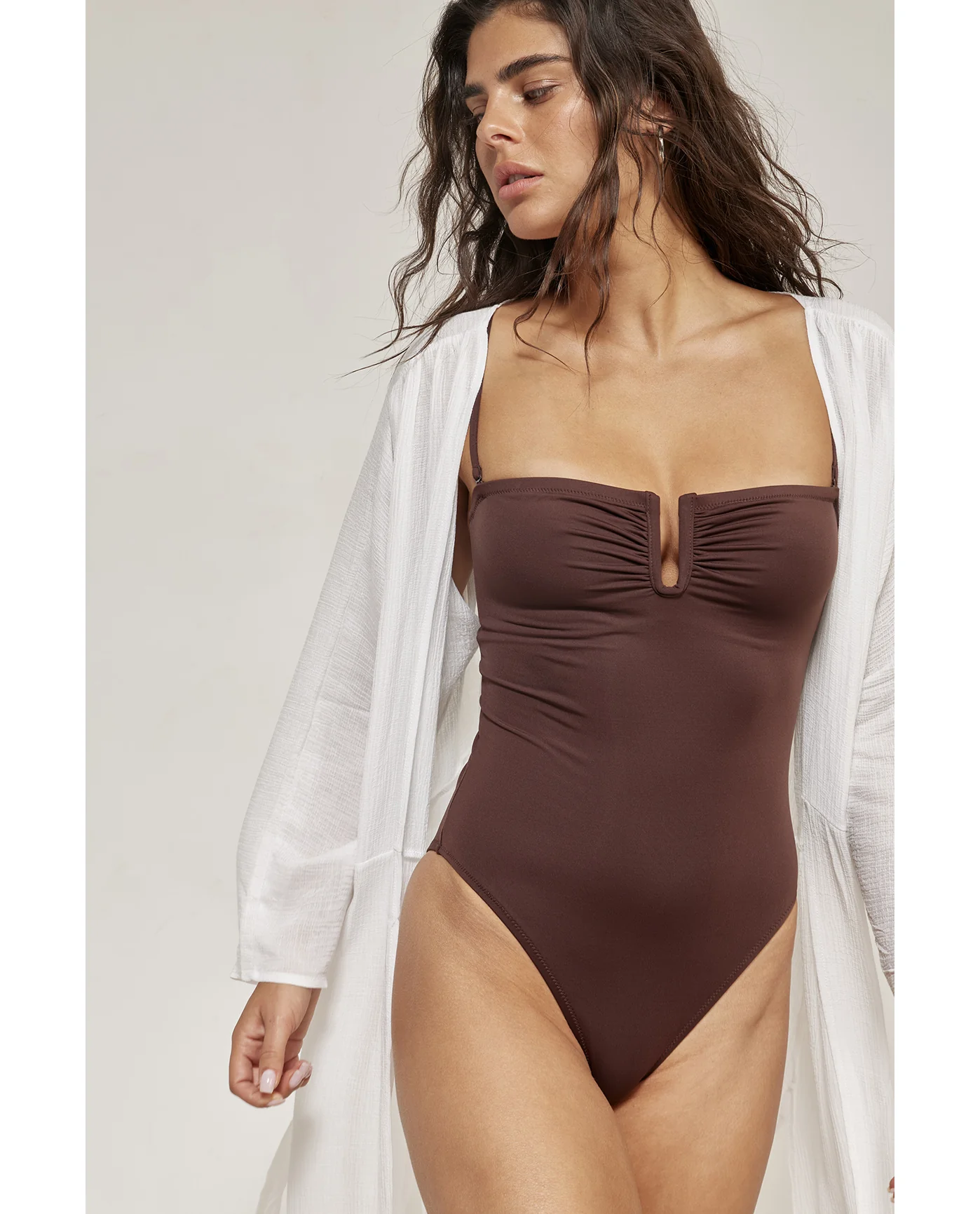 Corfu Short Kaftan Cover-Up-White - Image 5