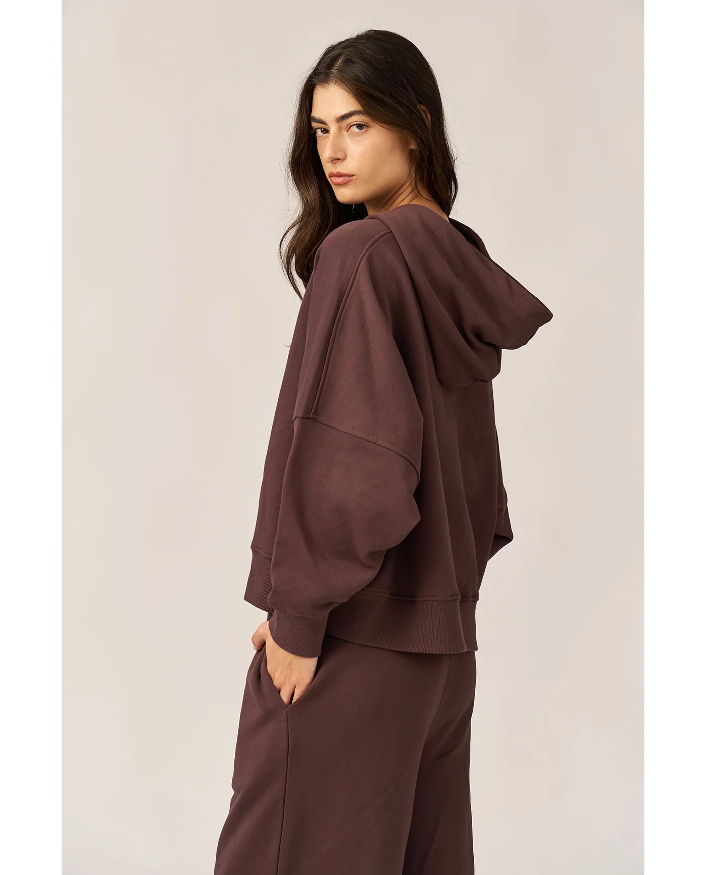 Cozy Coast Airport Hooded Sweatshirt -Brown - Image 3