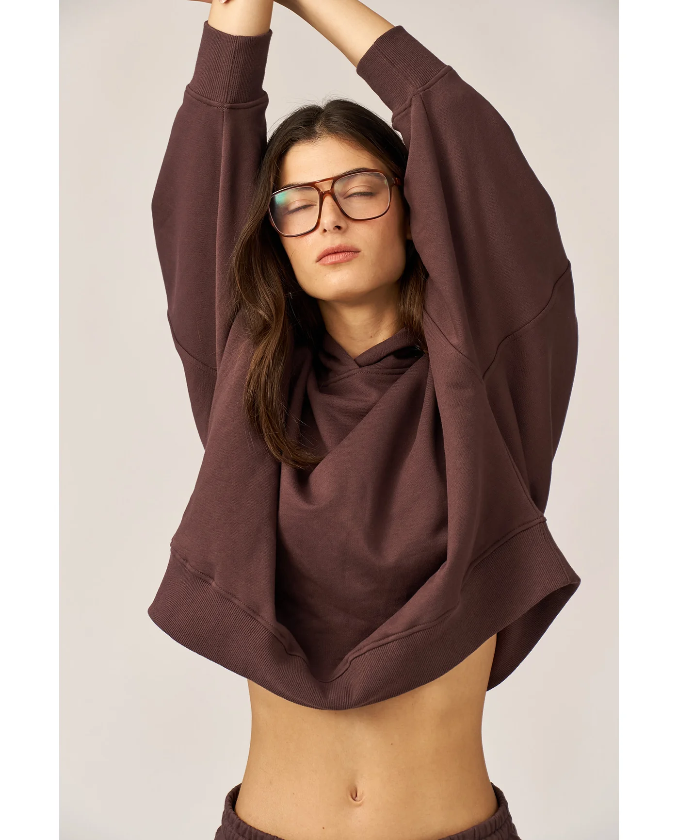 Cozy Coast Airport Hooded Sweatshirt -Brown - Image 4