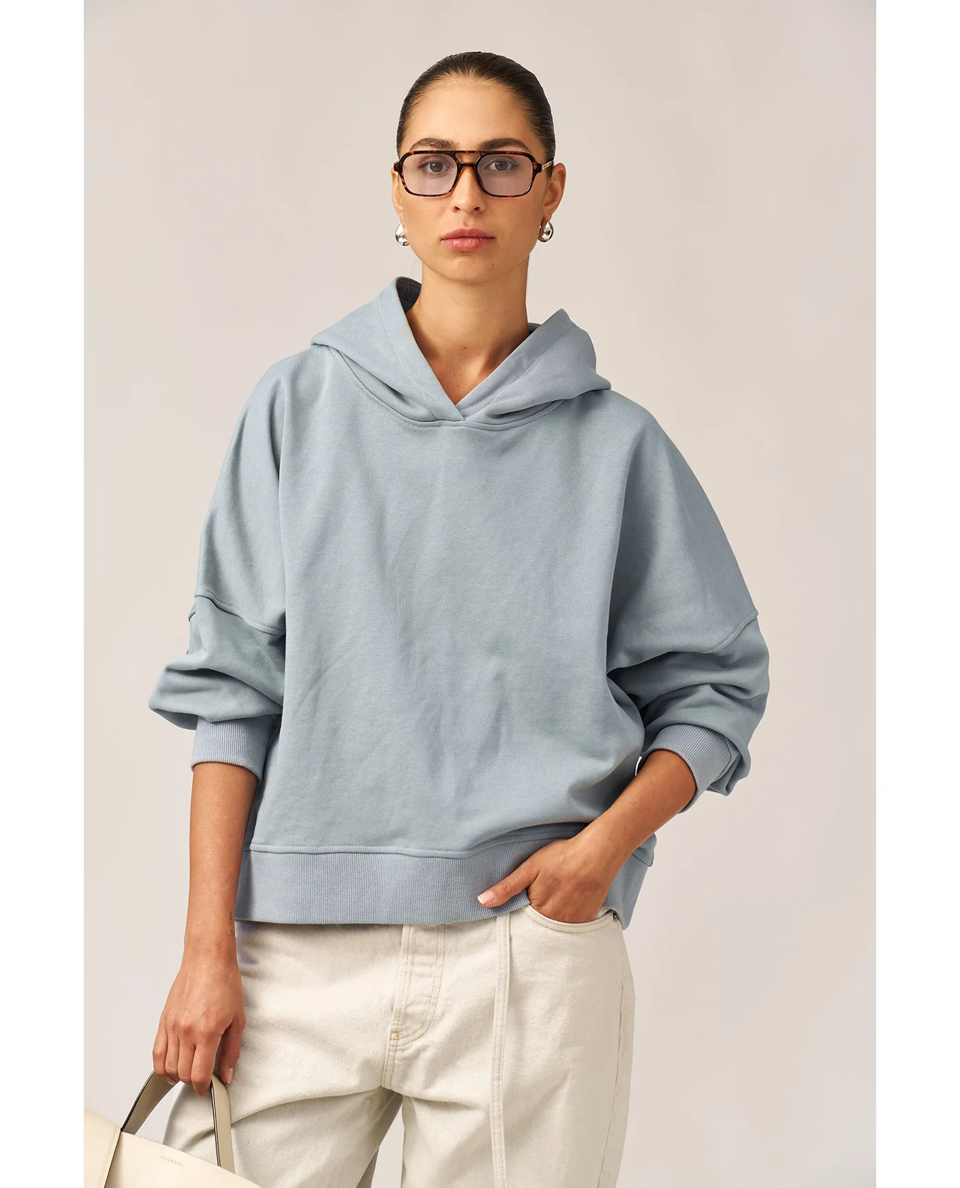 Cozy Coast Airport Hooded Sweatshirt -Light blue - Image 4