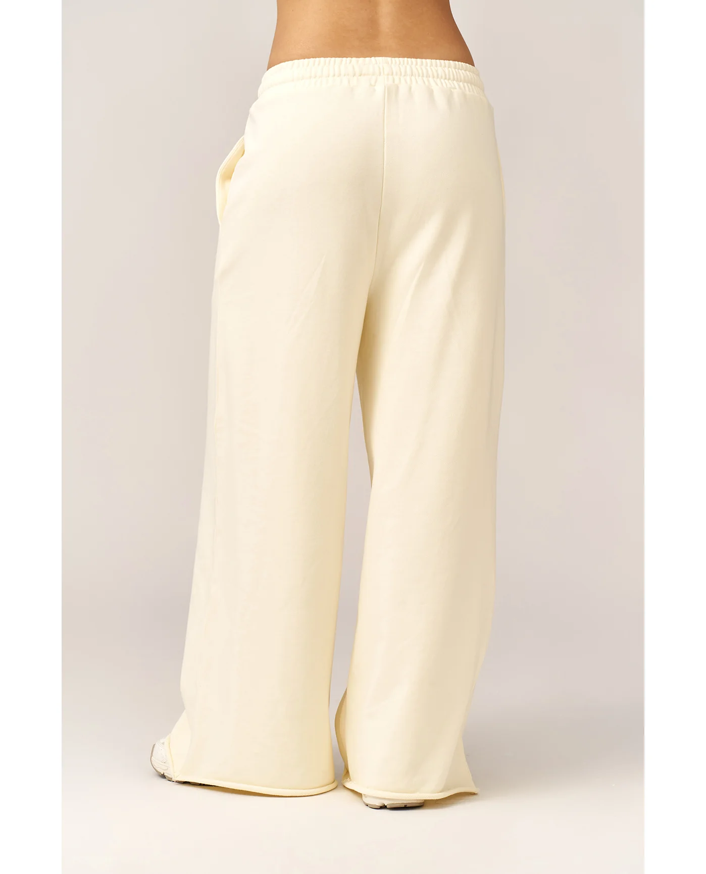 Cozy Coast Airport Wide Leg Sweatpants-Cream - Image 2