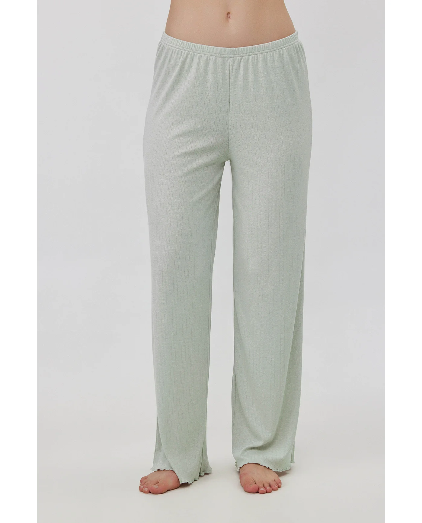 Daydream Pointelle Loungewear Bottoms-Lt green - Image 2