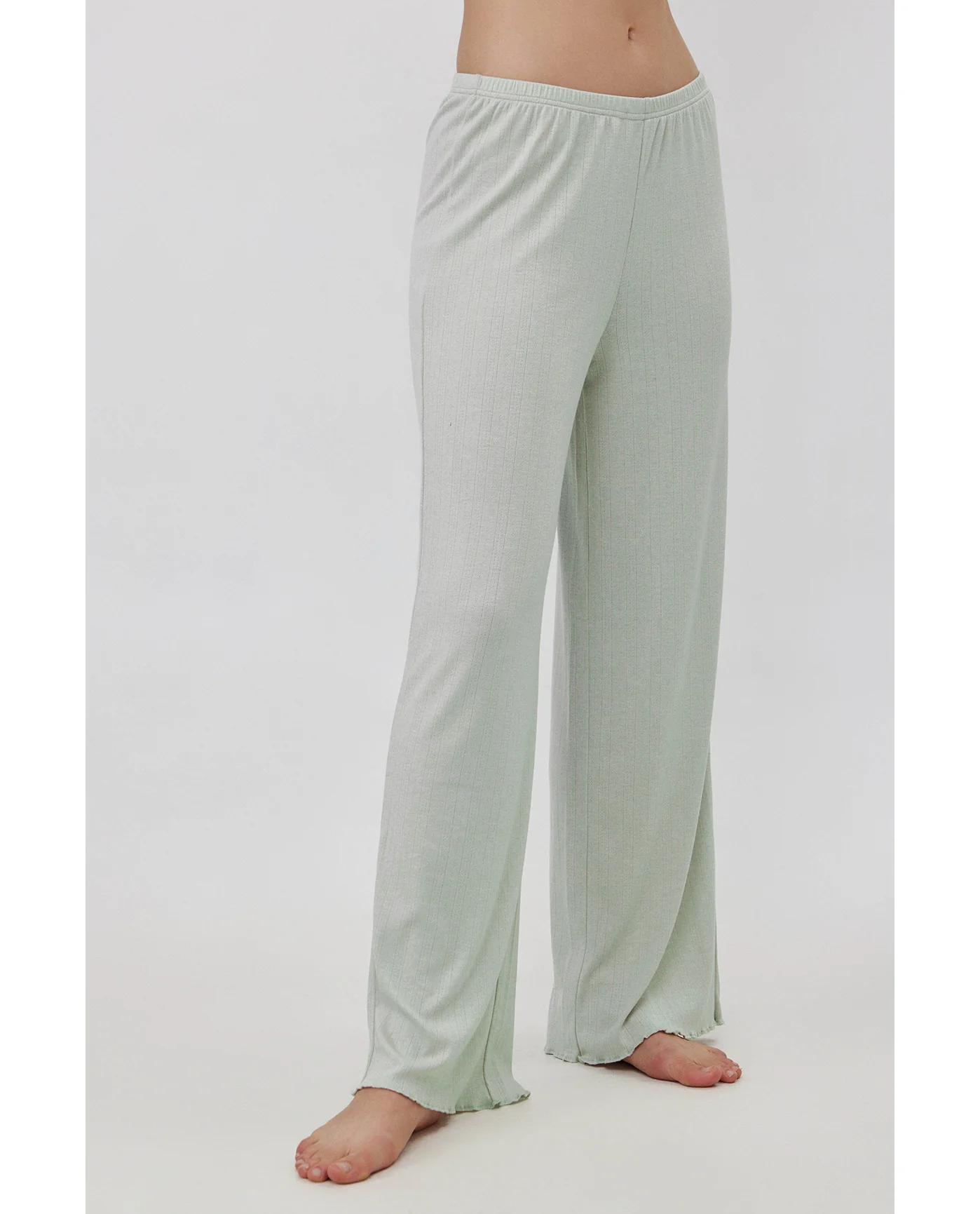 Daydream Pointelle Loungewear Bottoms-Lt green - Image 4