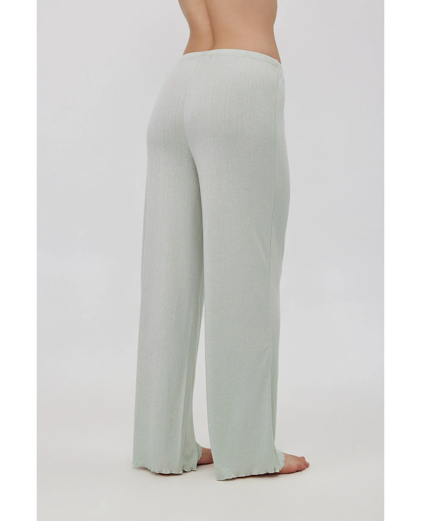 Daydream Pointelle Loungewear Bottoms-Lt green - Image 5
