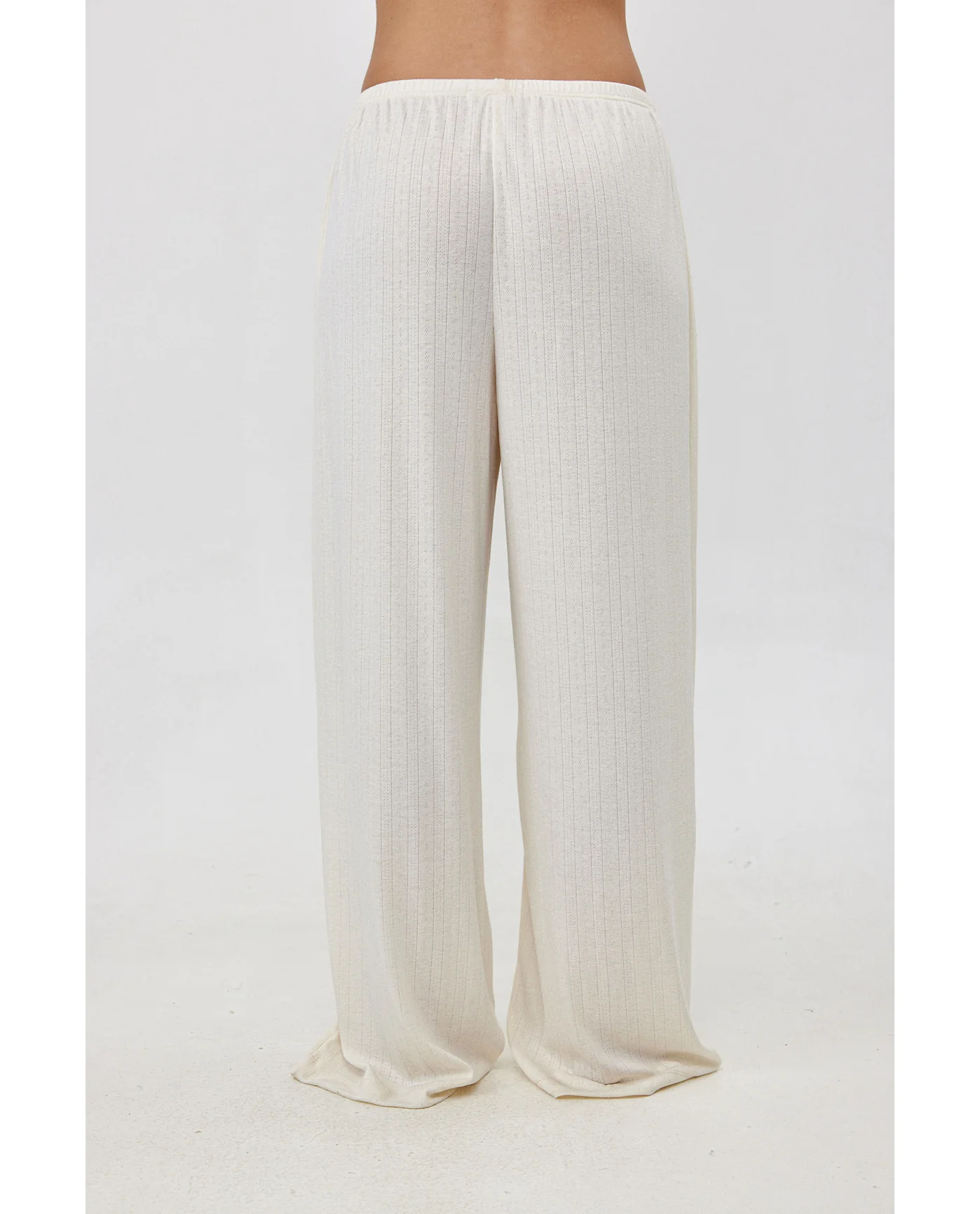 Daydream Pointelle Loungewear Boxer Pants-Cream - Image 2
