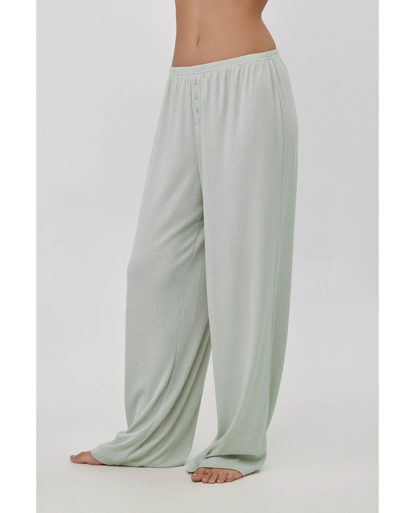 Daydream Pointelle Loungewear Boxer Pants-Lt green - Image 3
