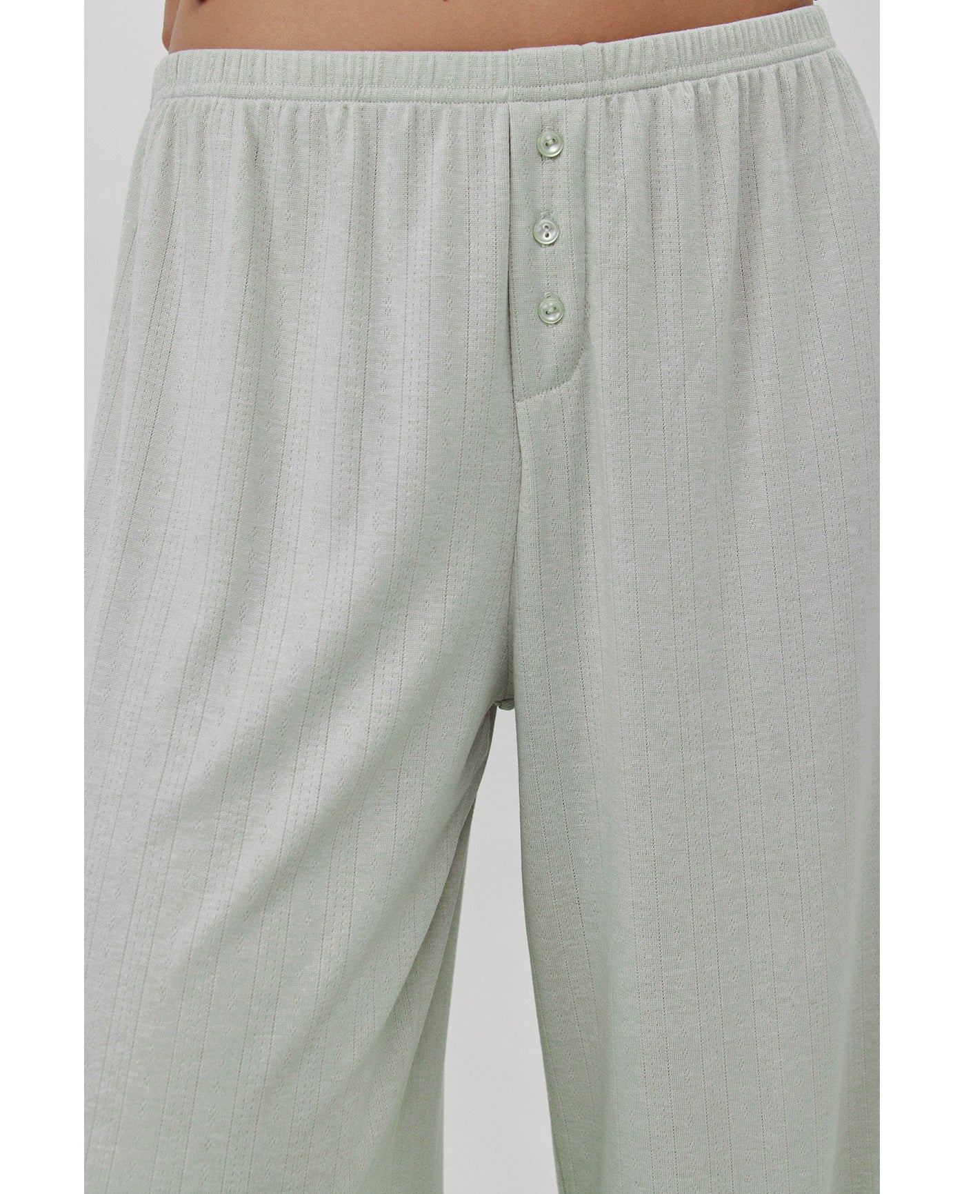 Daydream Pointelle Loungewear Boxer Pants-Lt green - Image 4