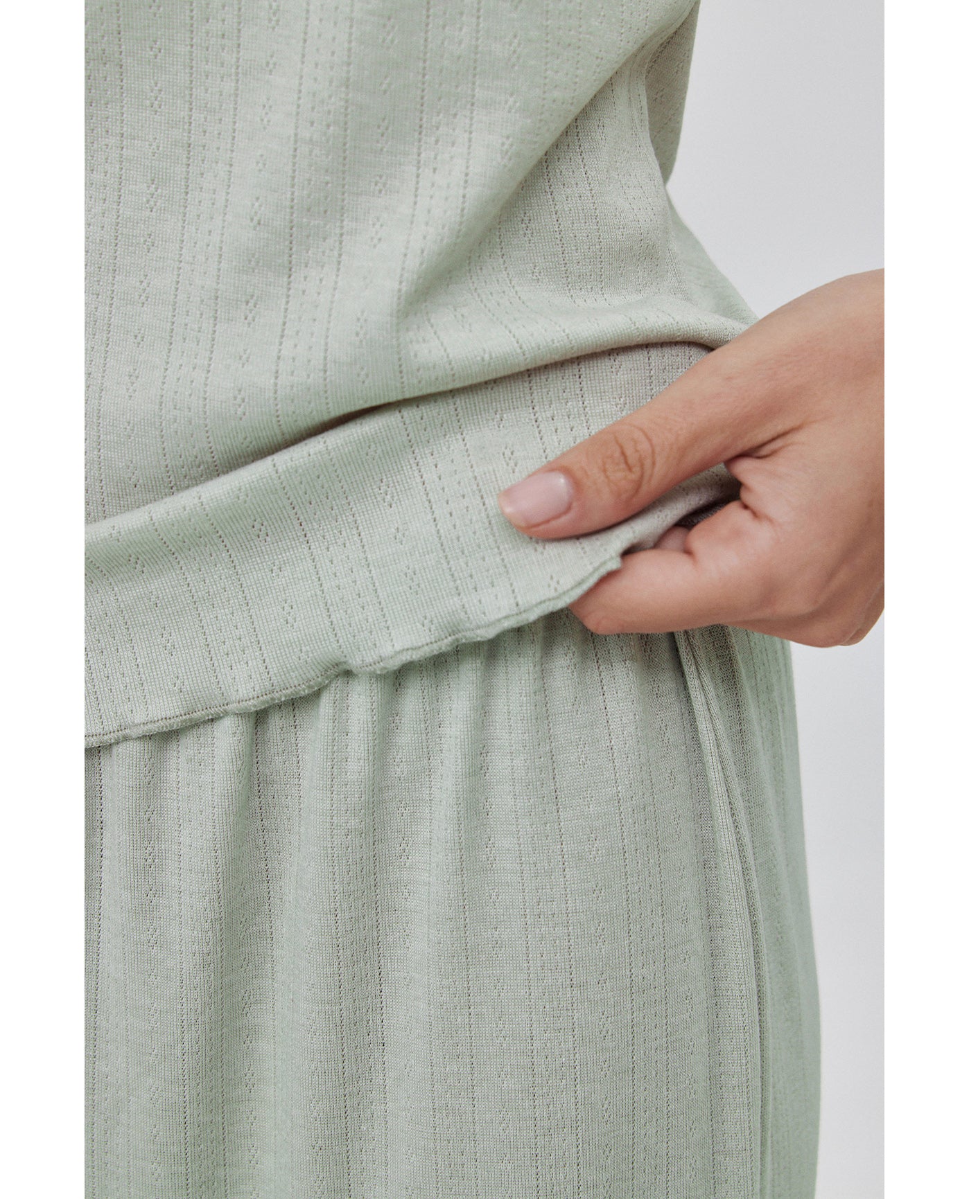 Daydream Pointelle Loungewear Tank Top -Lt green - Image 4