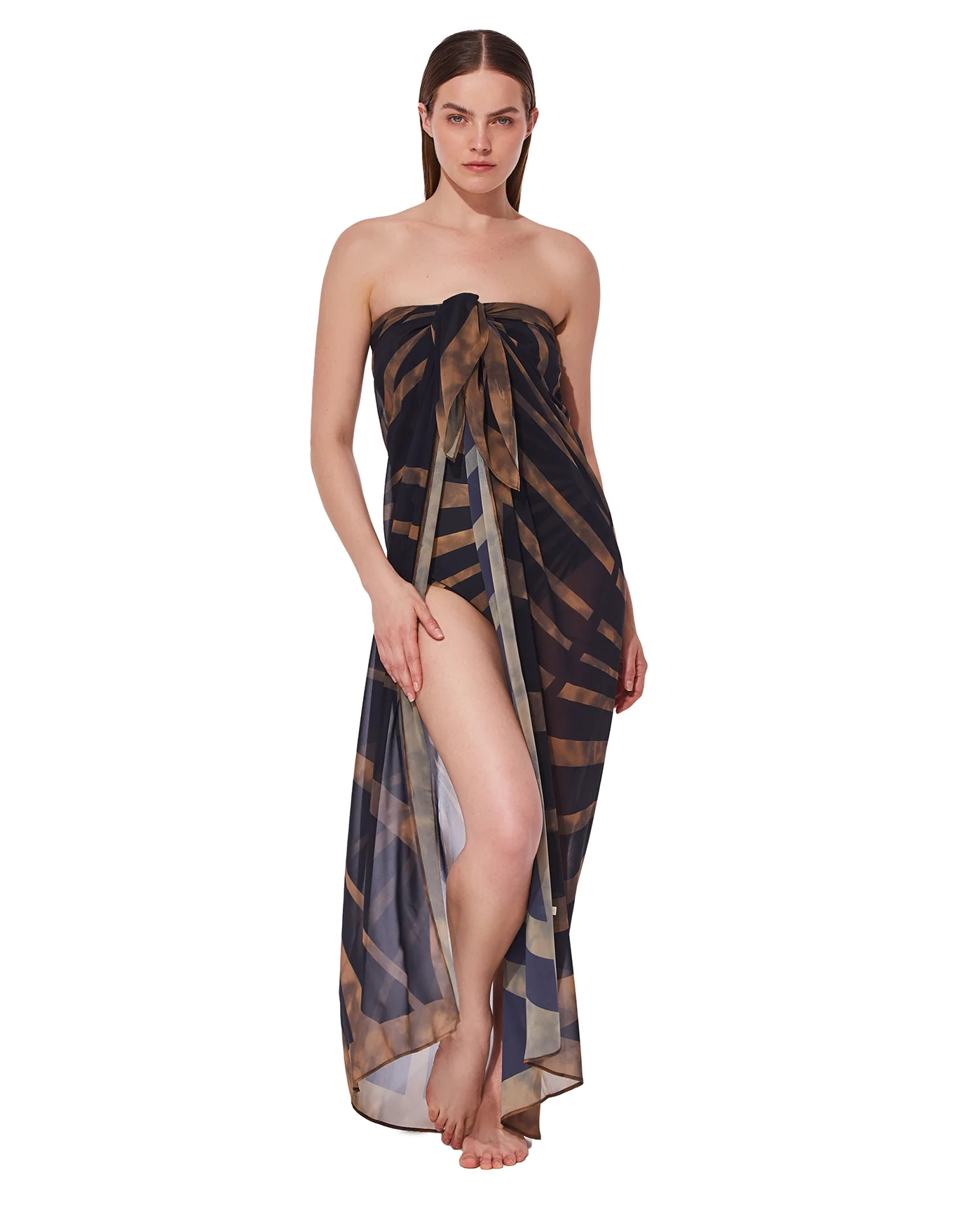 Desert Queen Pareo Cover-Up - Blk/brwn - Image 3