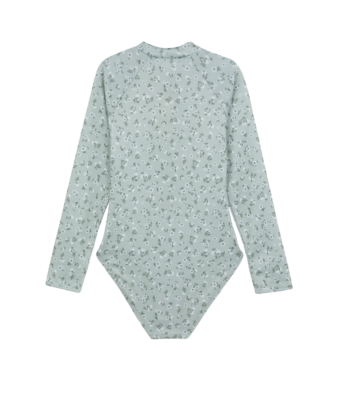 Ditsy Dream Textured Long Sleeve Zip Front One Piece - Image 2