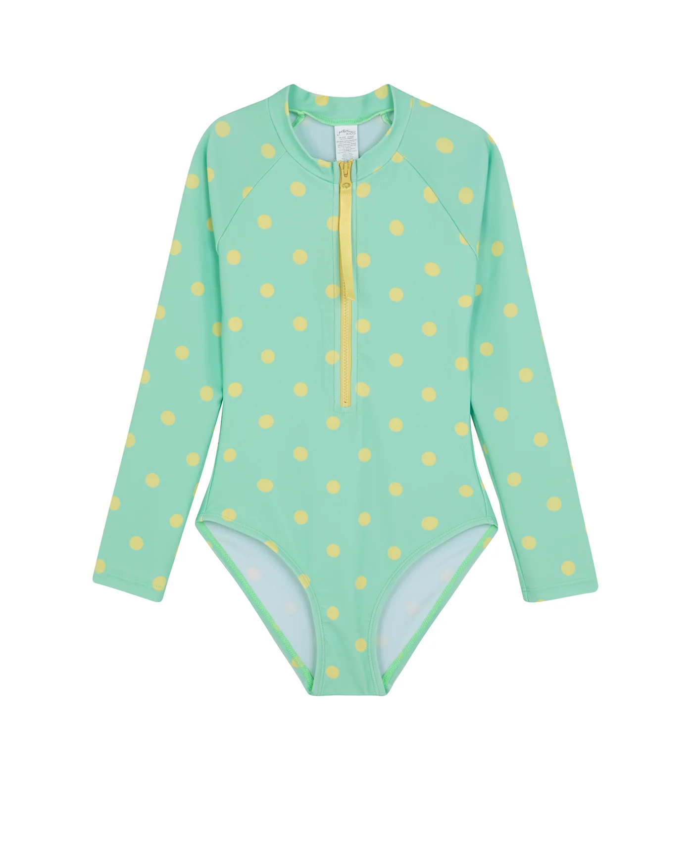 Dot Dot Dot Long Sleeve Zip Front One Piece