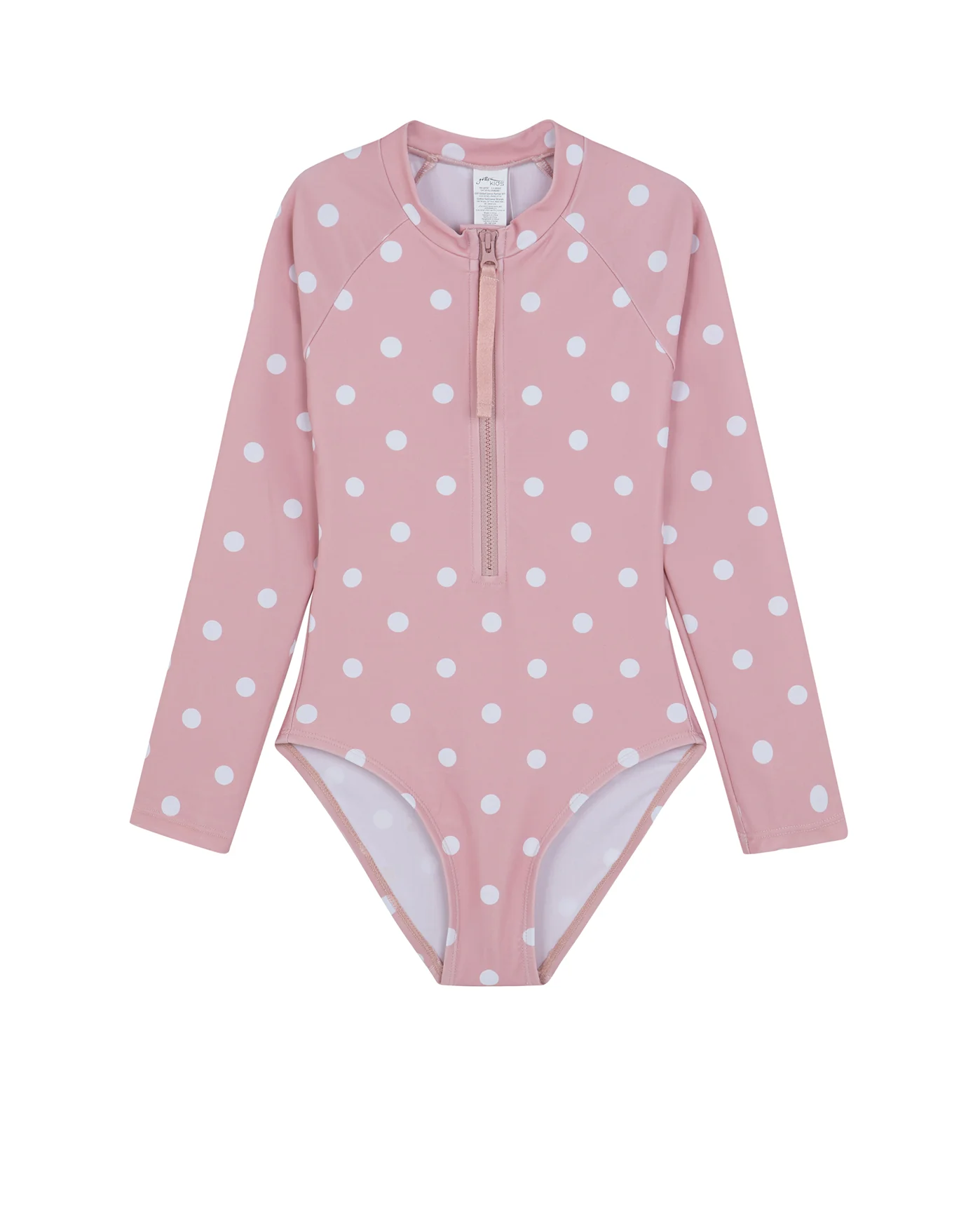 Dot Dot Dot Long Sleeve Zip Front One Piece