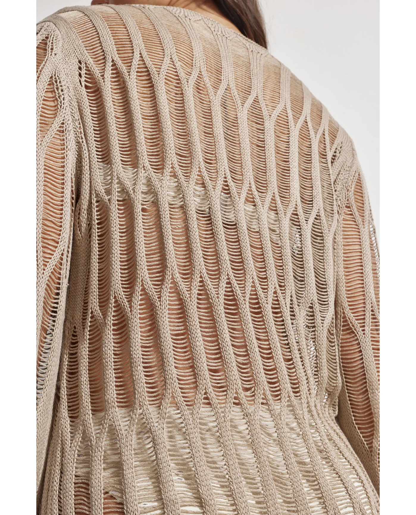 Estelle Crochet Beach Dress Cover-Up-Mocha - Image 7