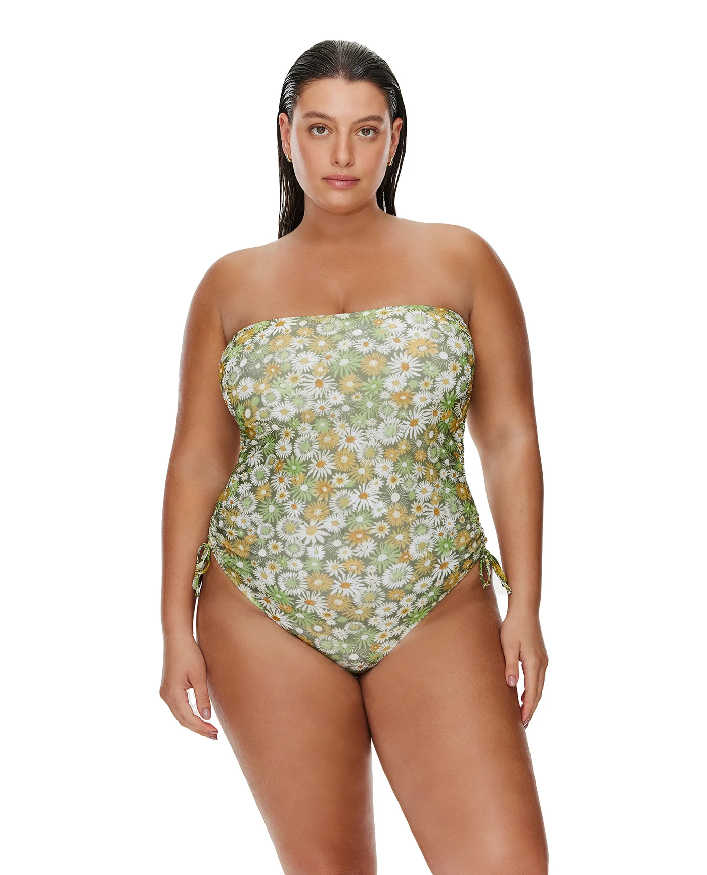 Gardenia Bandeau One Piece-Multi/grn - Image 4