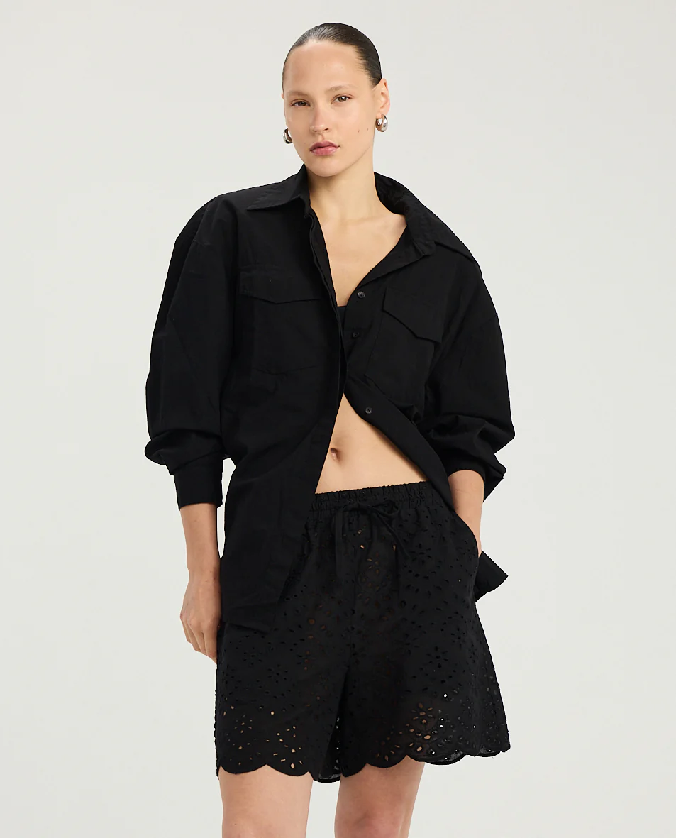 Giselle Guipure Lace Shorts -Black - Image 4