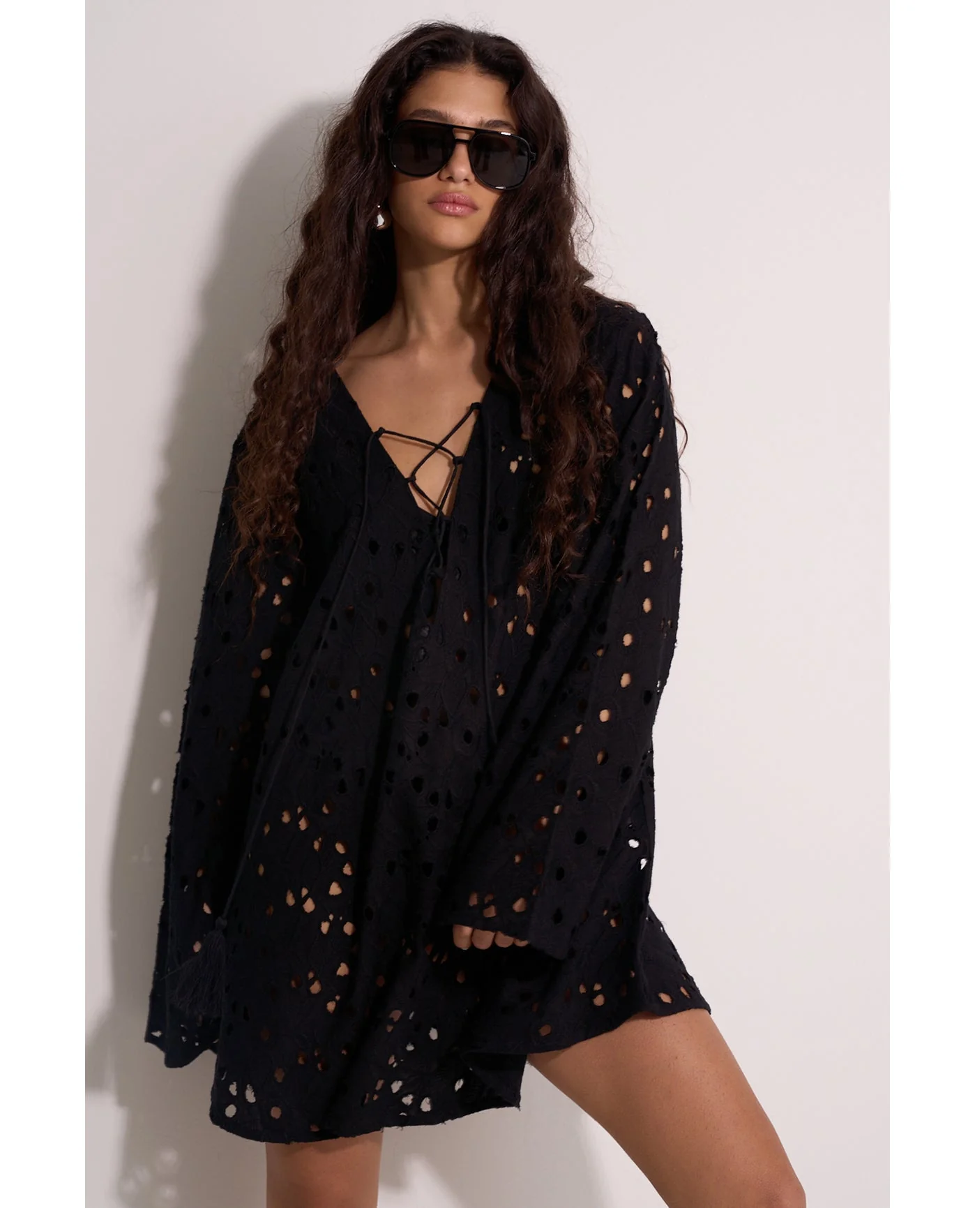 Coastal Lace Mini Dress Cover-Up - Image 2