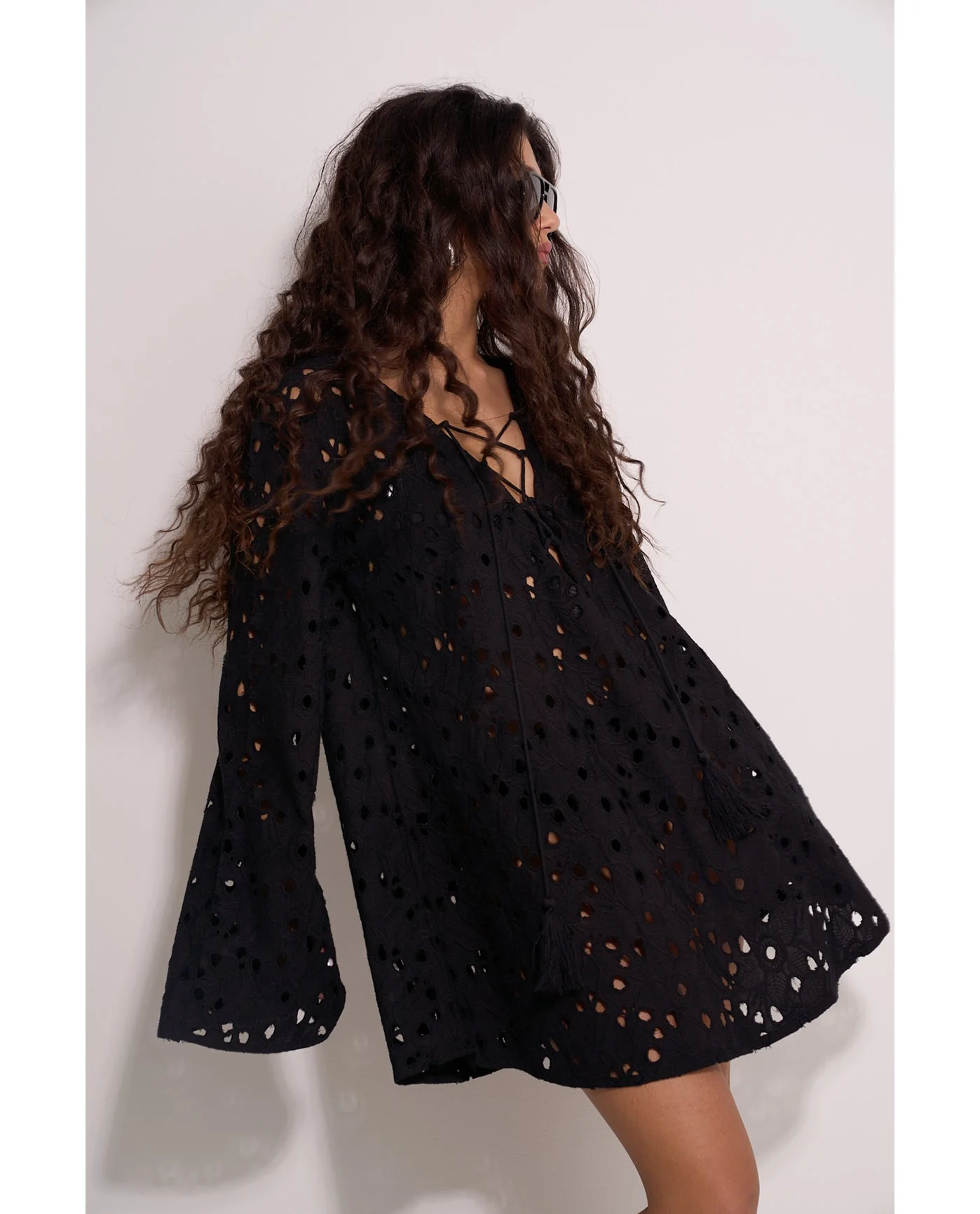 Coastal Lace Mini Dress Cover-Up - Image 5