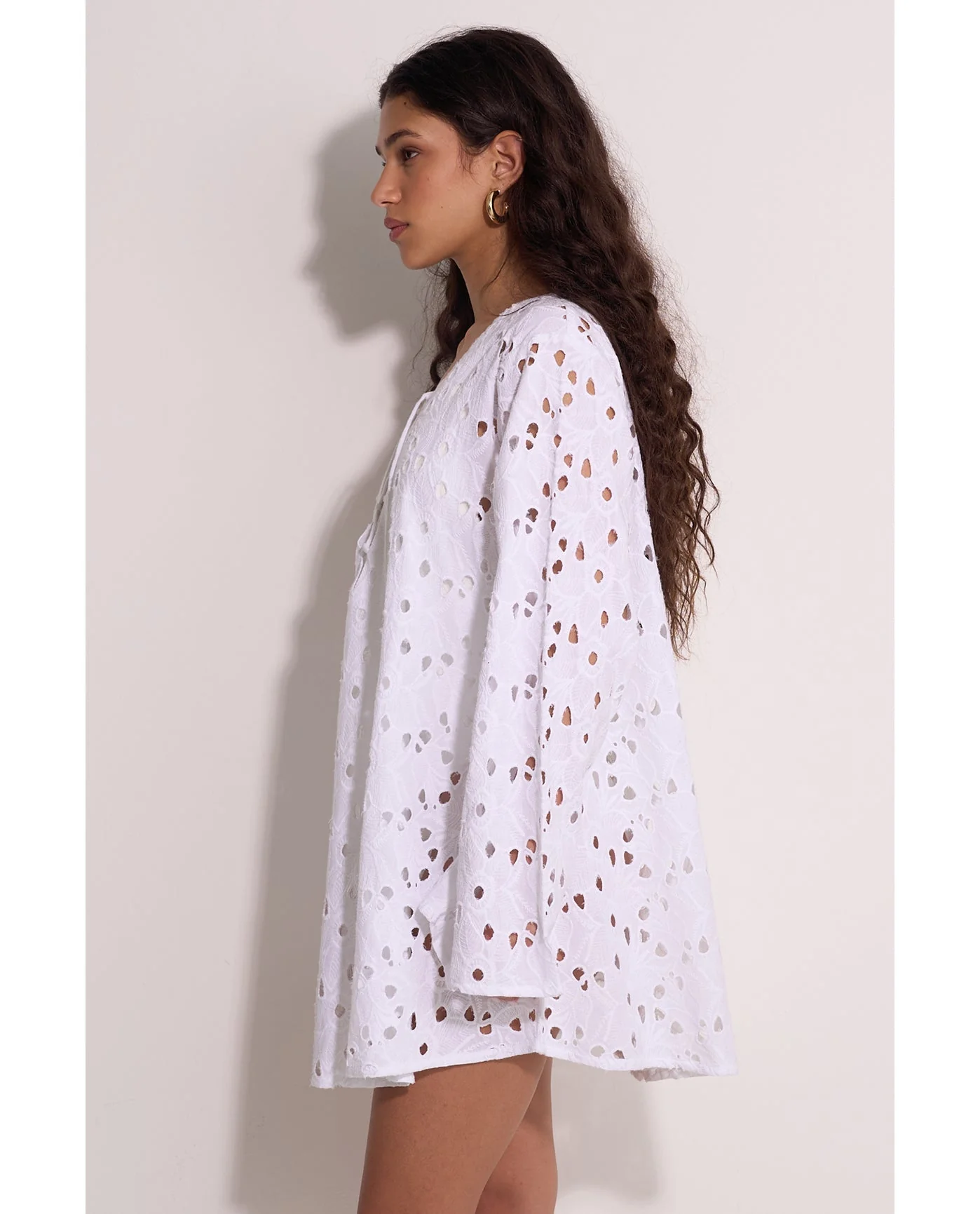 Coastal Lace Mini Dress Cover-Up - Image 3
