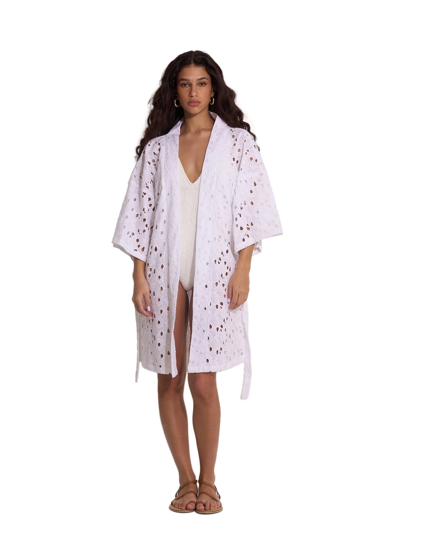 Coastal Lace Robe Cover-Up