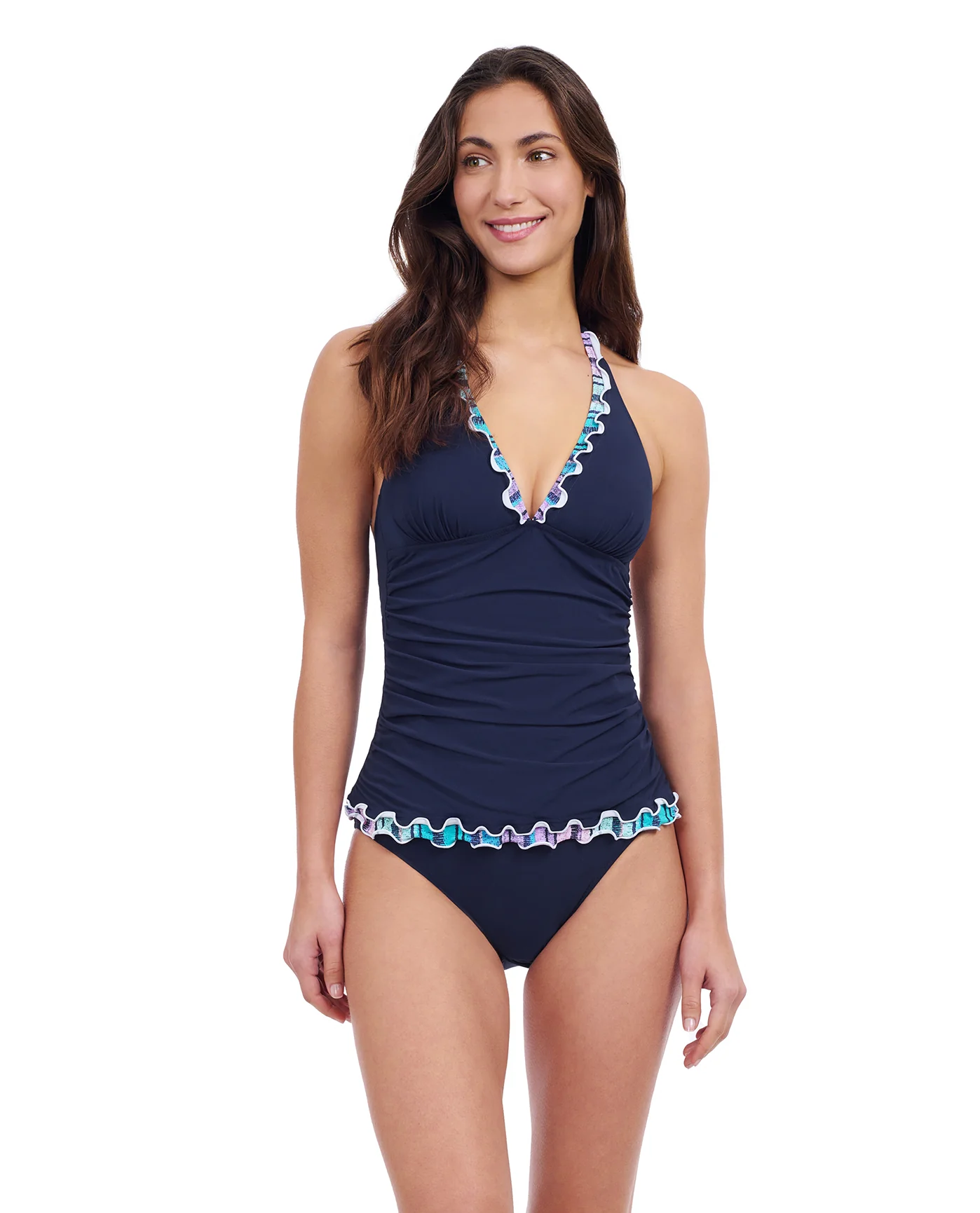 Harmony V-Neck Halter Tankini Top - Image 5