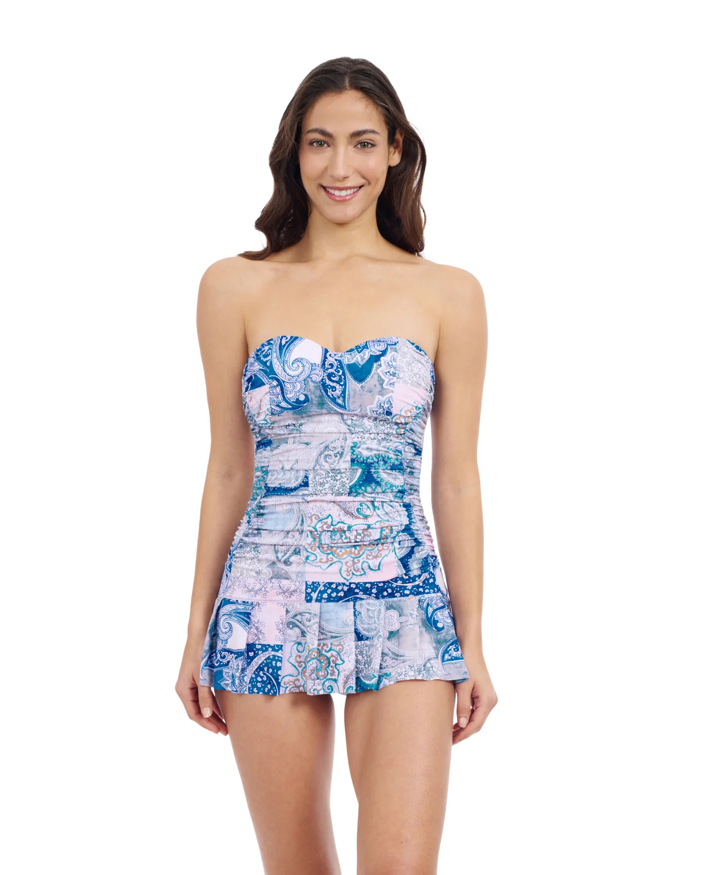 Karma Sweetheart Bandeau Swimdress One Piece Swimsuit