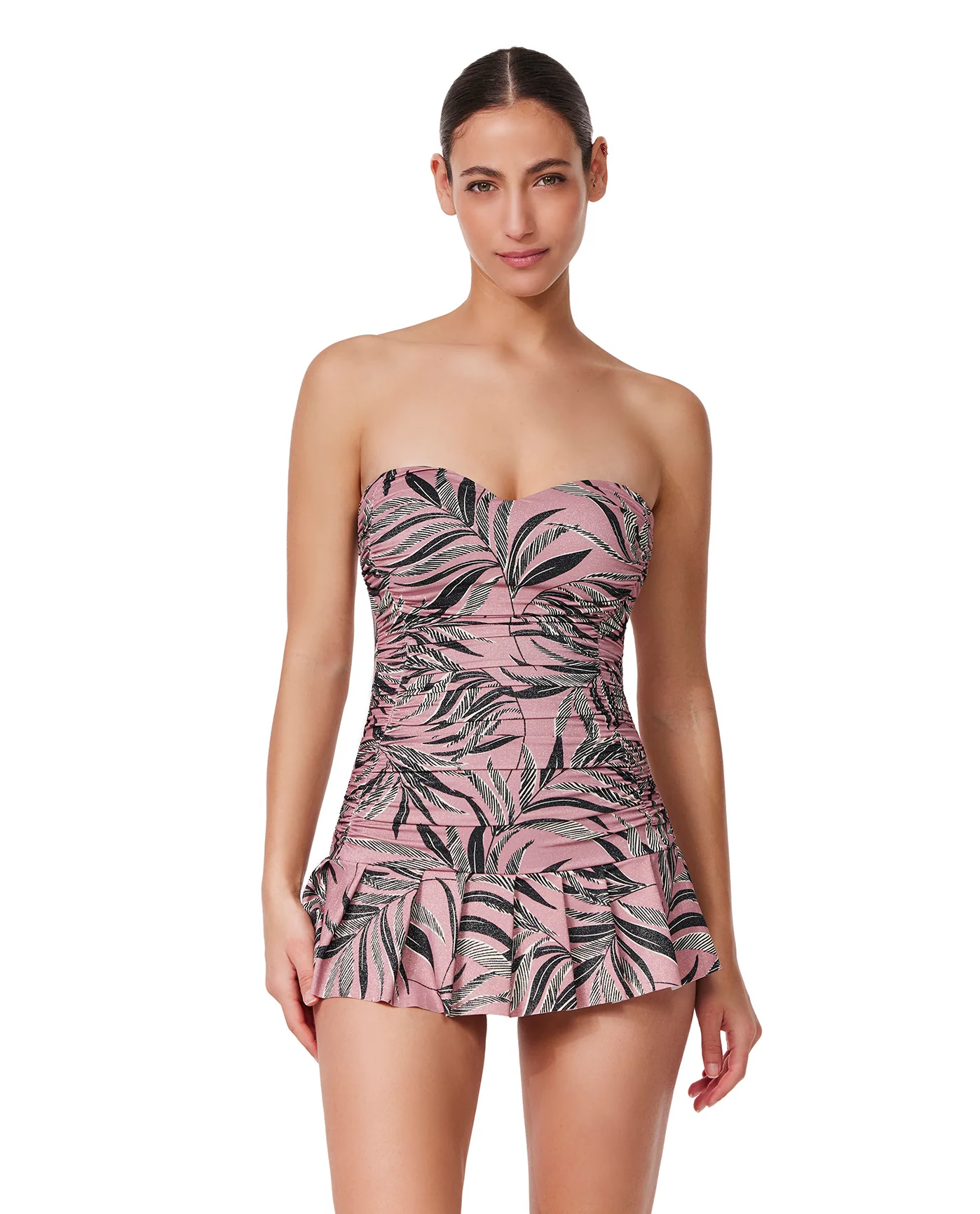 La Palm Bandeau Swimdress  -Dusk pink