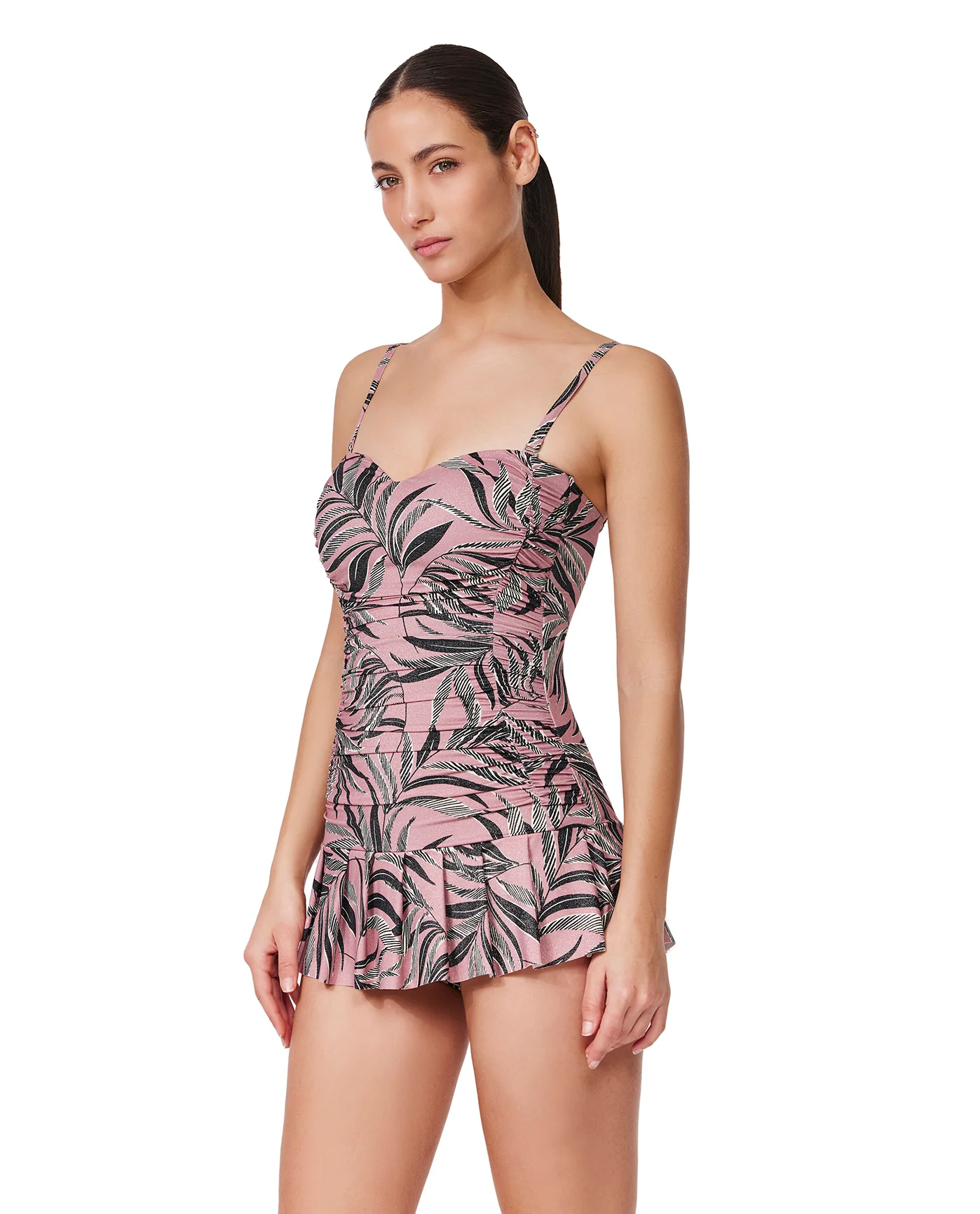La Palm Bandeau Swimdress  -Dusk pink - Image 4