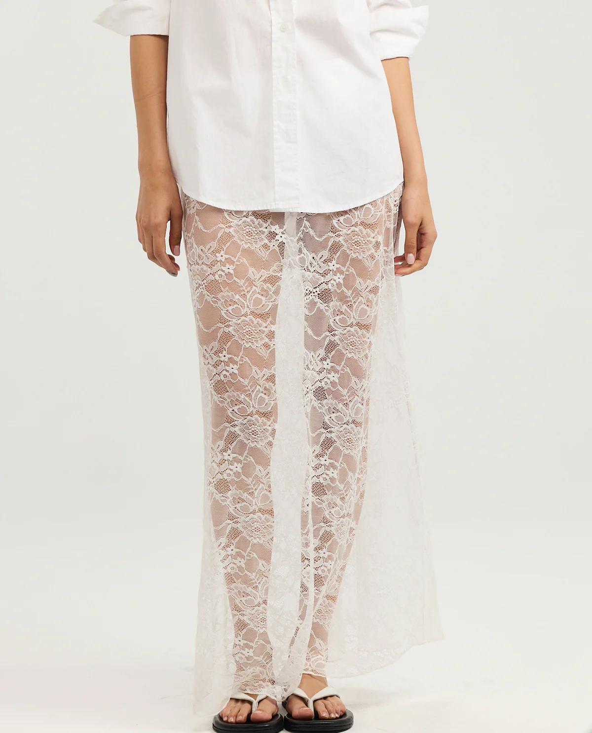 Lady Lace Skirt-White - Image 3