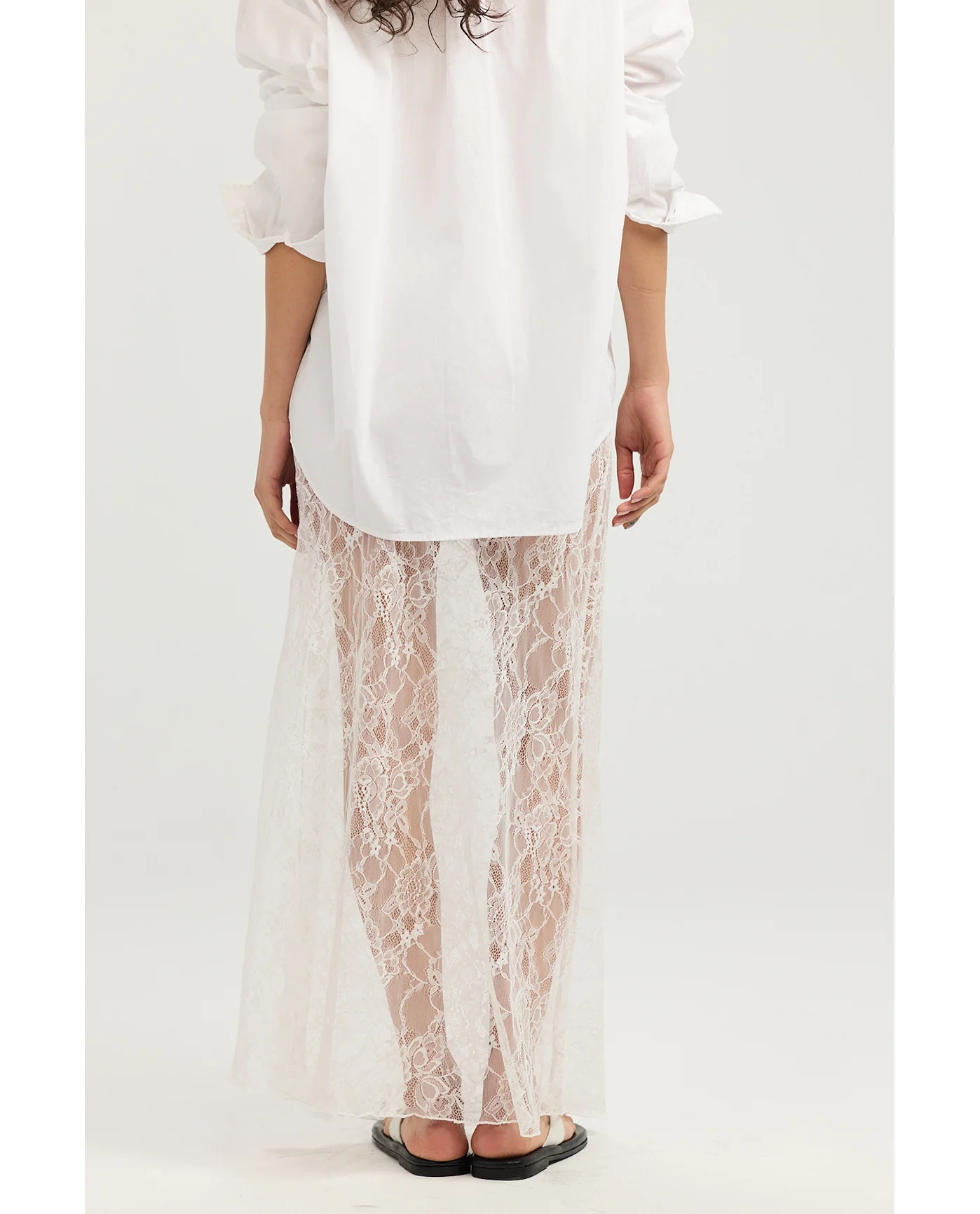 Lady Lace Skirt-White - Image 4