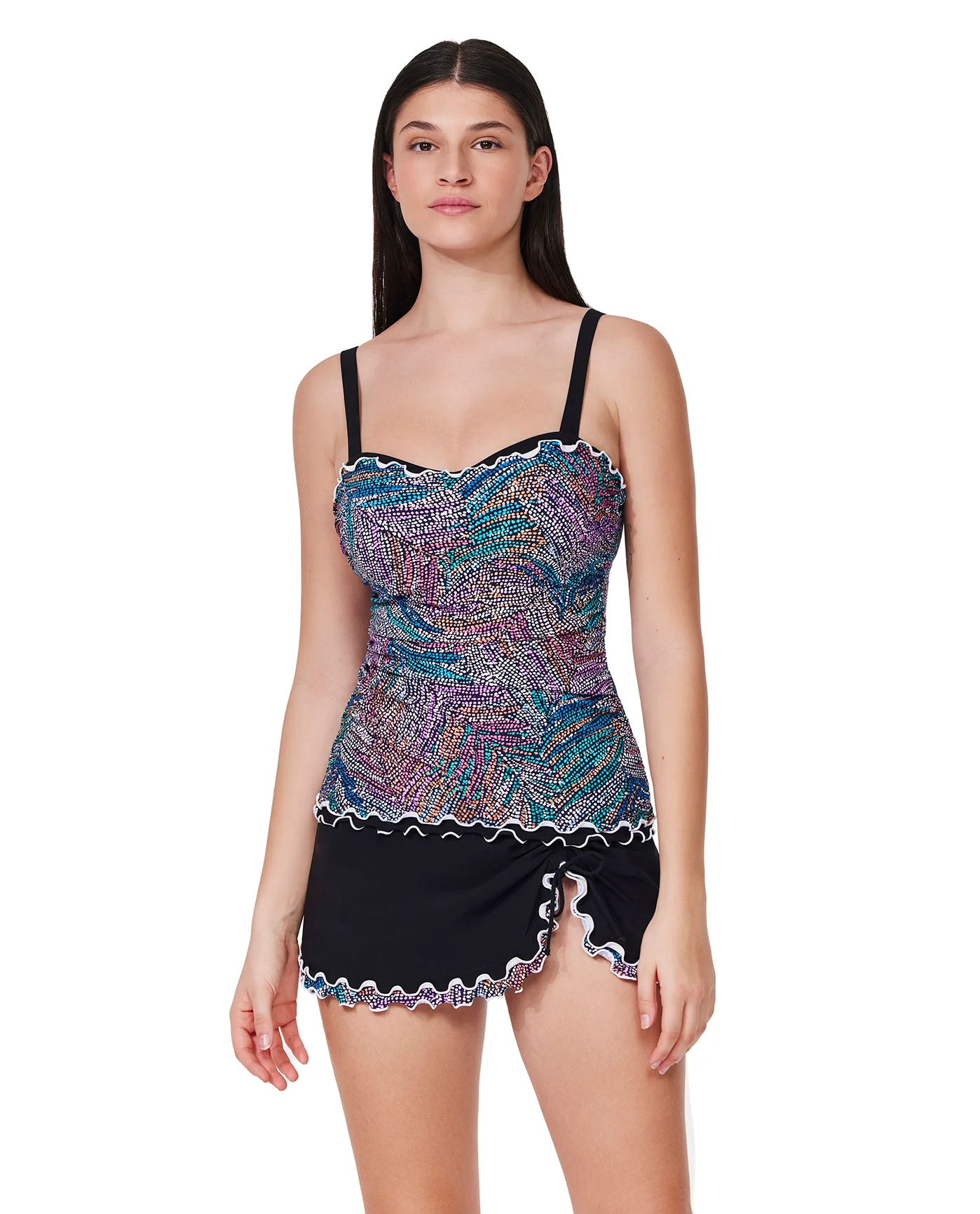 Layla Tricolore D-Cup Tankini Top