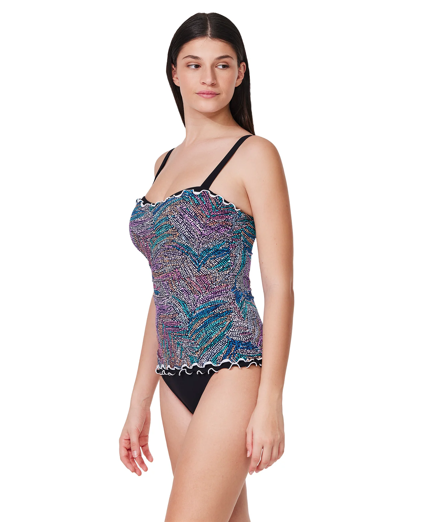 Layla Tricolore D-Cup Tankini Top - Image 11