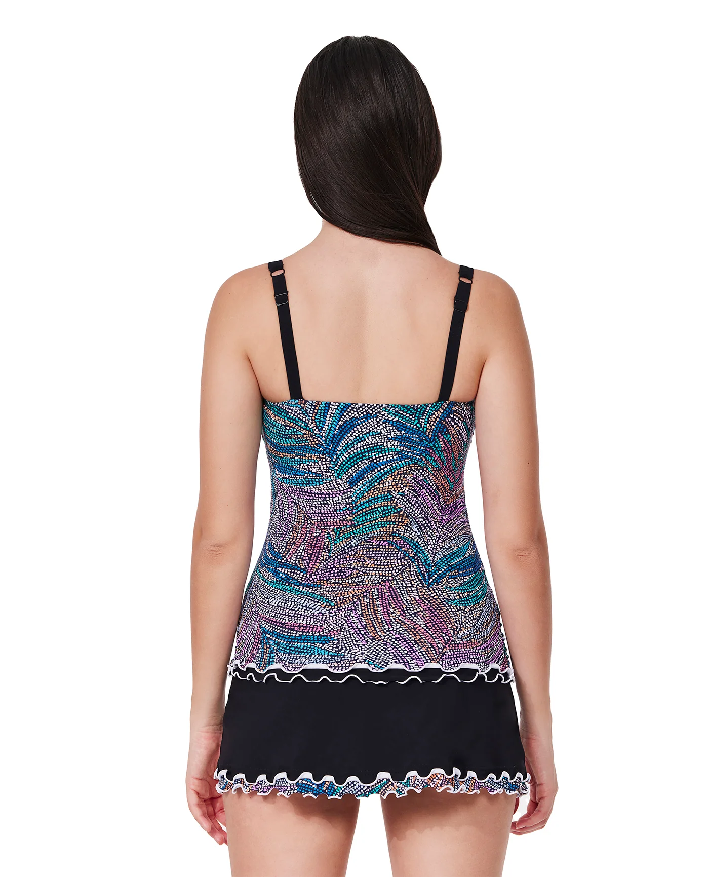 Layla Tricolore D-Cup Tankini Top - Image 3