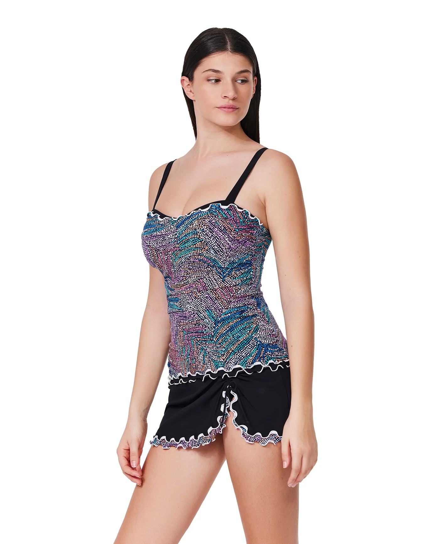 Layla Tricolore D-Cup Tankini Top - Image 4