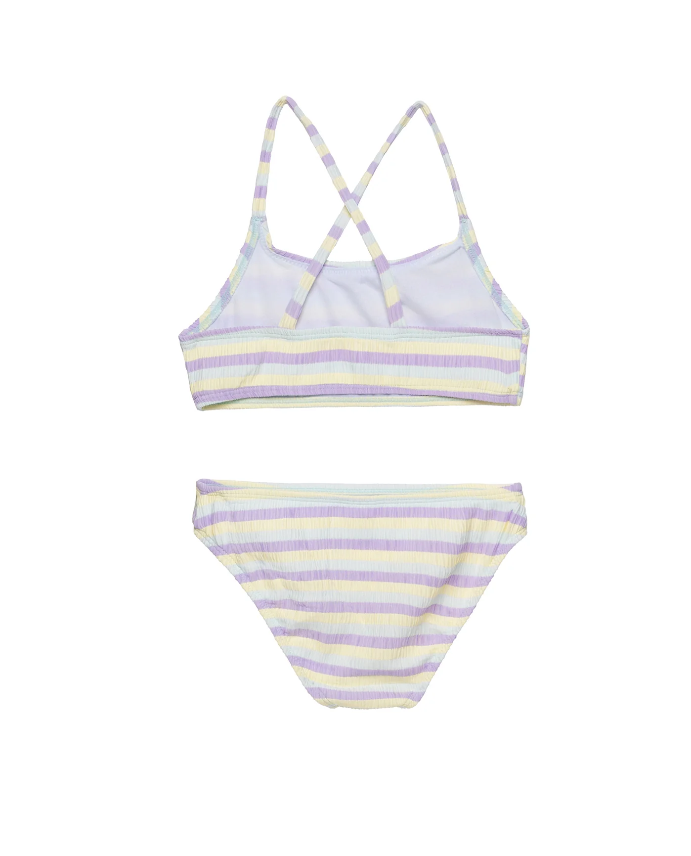 Lollipop Textured Criss Cross Strap Swim Set-Multi - Image 2