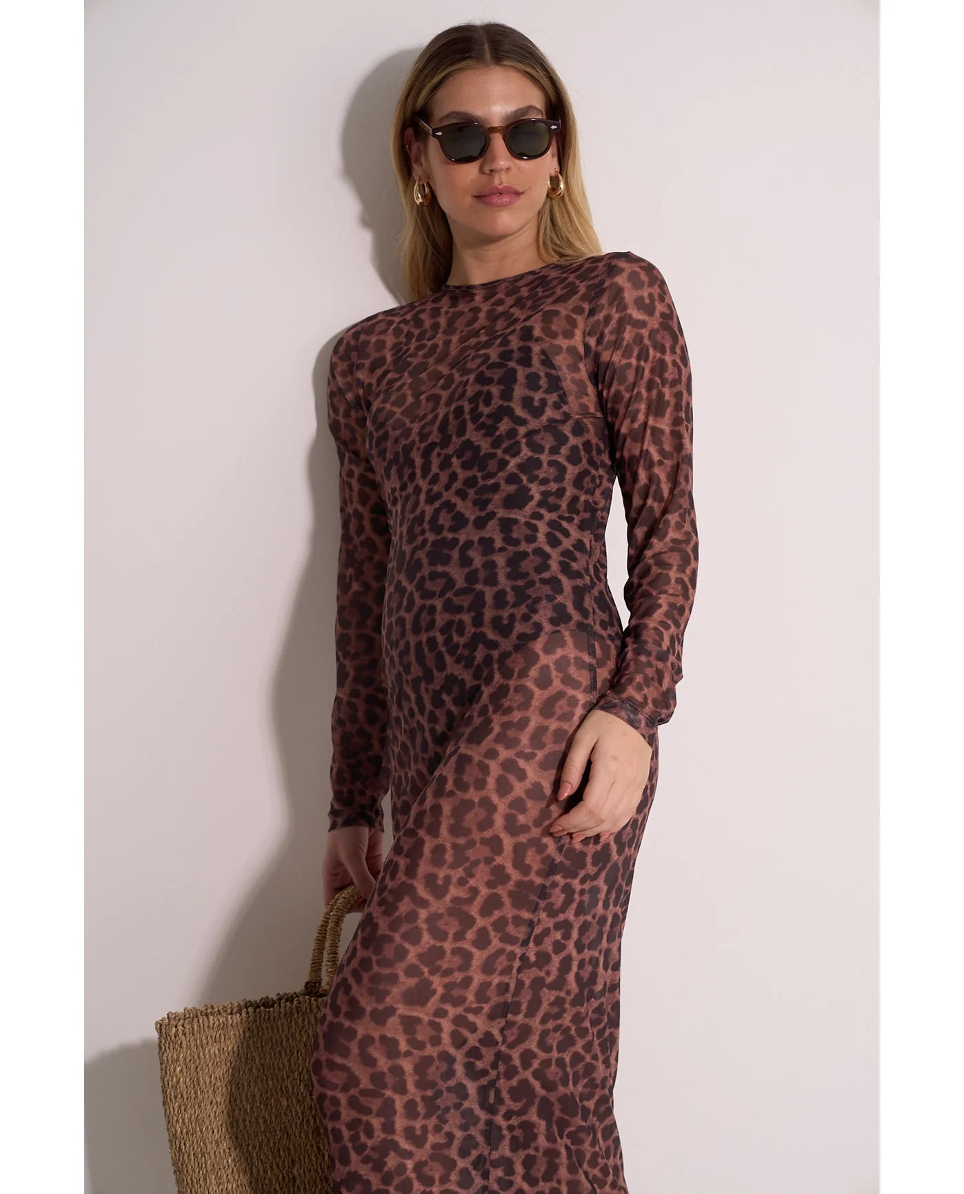 Wild Mesh Long Sleeve Dress Cover-Up - Image 4