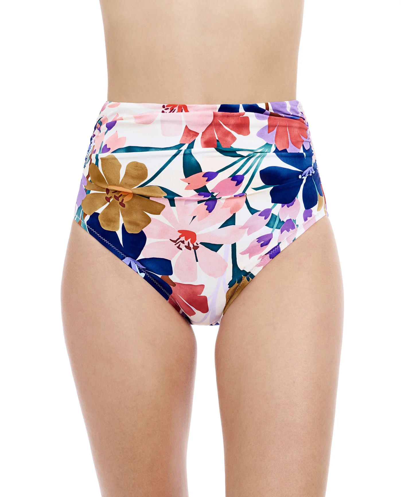 Melody Shirred High Waist Swim Bottom