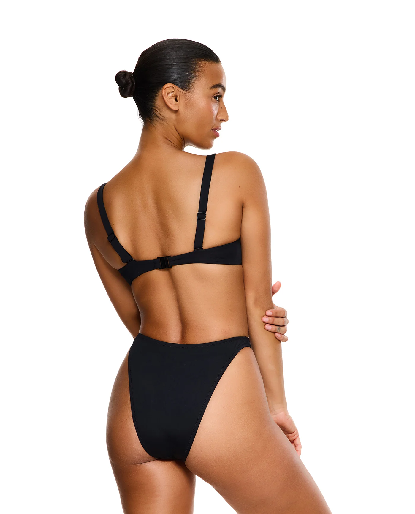 Midnight Scoop Neck Bikini Top-Black - Image 2