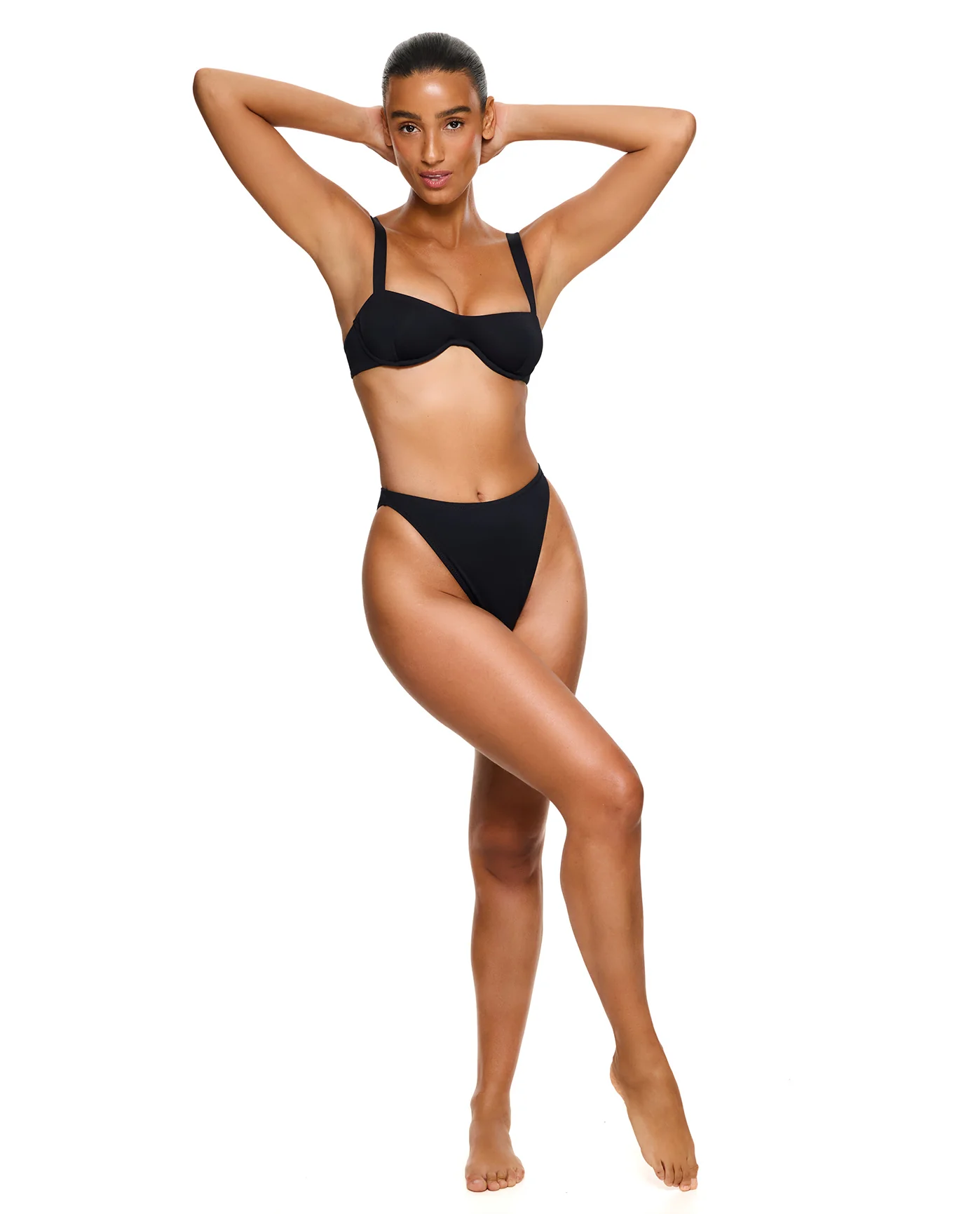 Midnight Scoop Neck Bikini Top-Black - Image 4