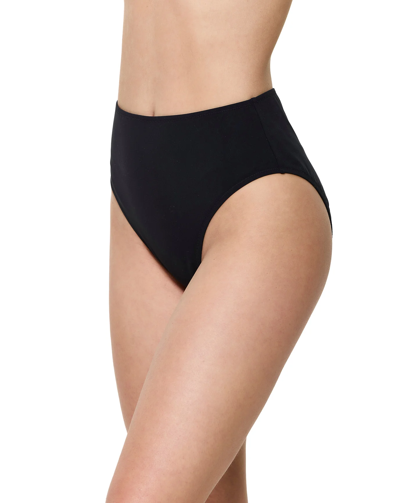 Modern Muse High Waist Bikini Bottom-Black - Image 3