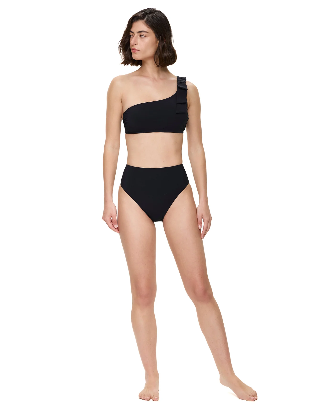 Modern Muse High Waist Bikini Bottom-Black - Image 4